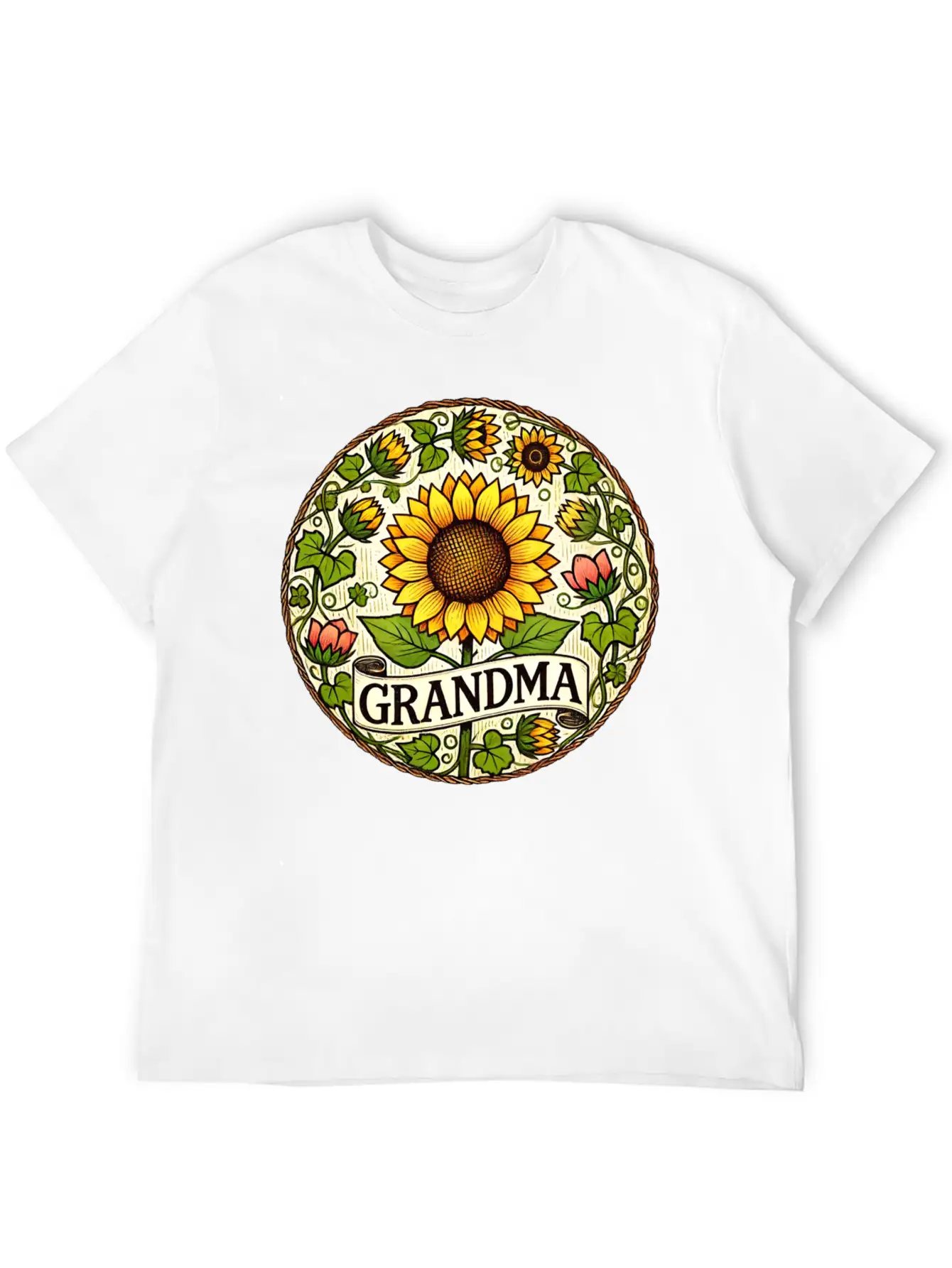 Grandma Sunflower Stylish Everyday T-Shirt – Unisex Basic Cotton Tee