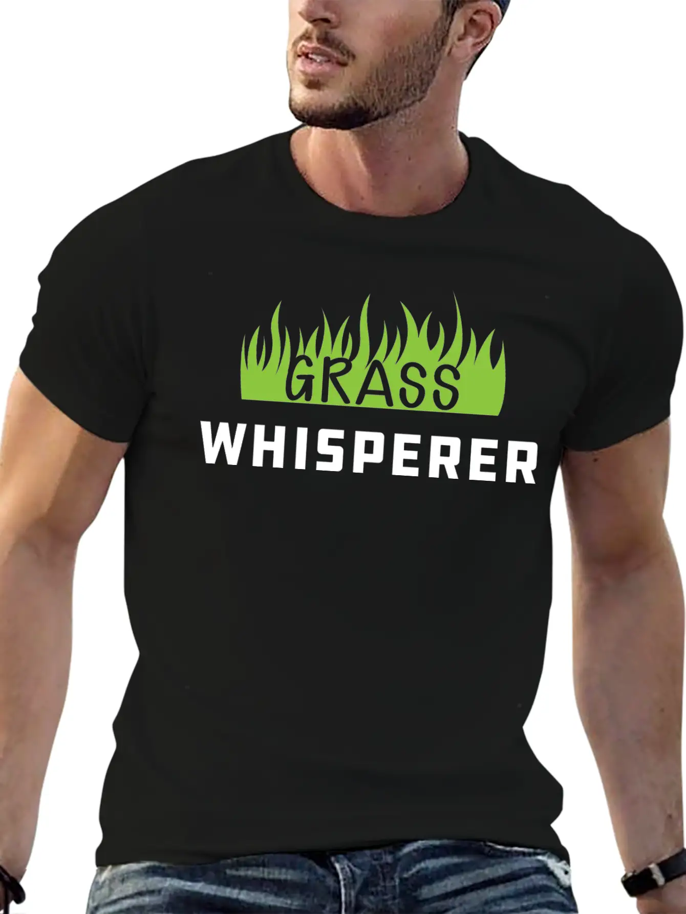 Grass Whisperer - Landscaper Unisex Short Sleeve Soft Cotton T-Shirt – Casual Everyday Wear