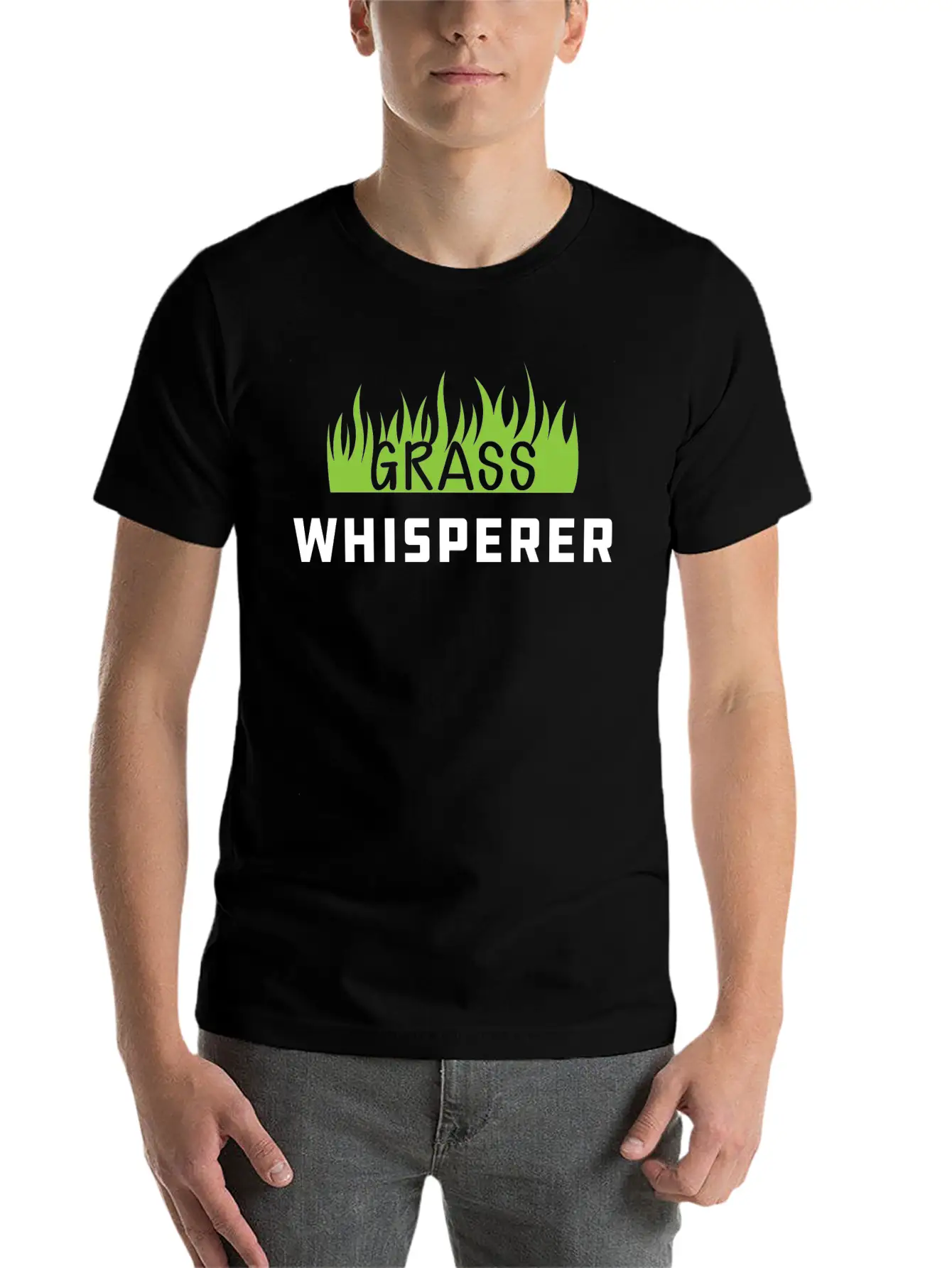 Grass Whisperer - Landscaper Unisex Short Sleeve Soft Cotton T-Shirt – Casual Everyday Wear