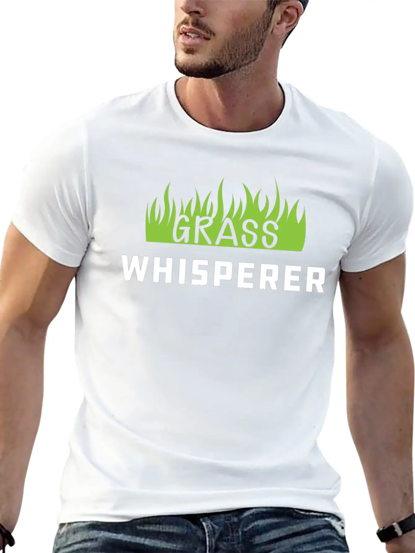 Grass Whisperer - Landscaper Unisex Short Sleeve Soft Cotton T-Shirt – Casual Everyday Wear