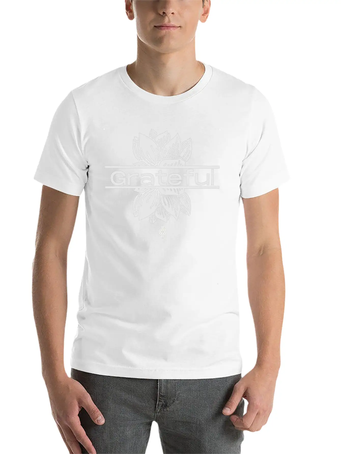 Grateful Lotus Relaxed Everyday Tee – Lightweight And Durable Cotton
