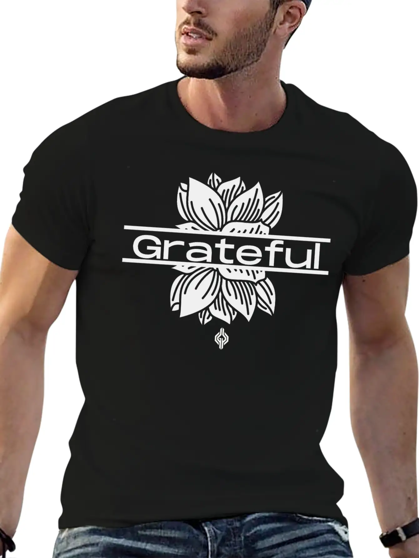 Grateful Lotus Relaxed Everyday Tee – Lightweight And Durable Cotton