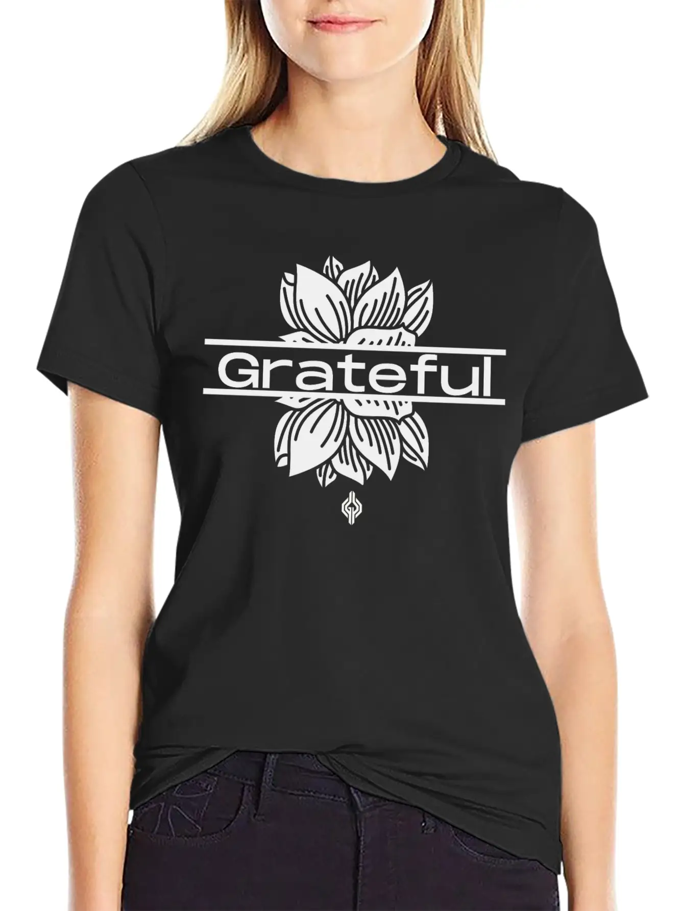 Grateful Lotus Relaxed Everyday Tee – Lightweight And Durable Cotton