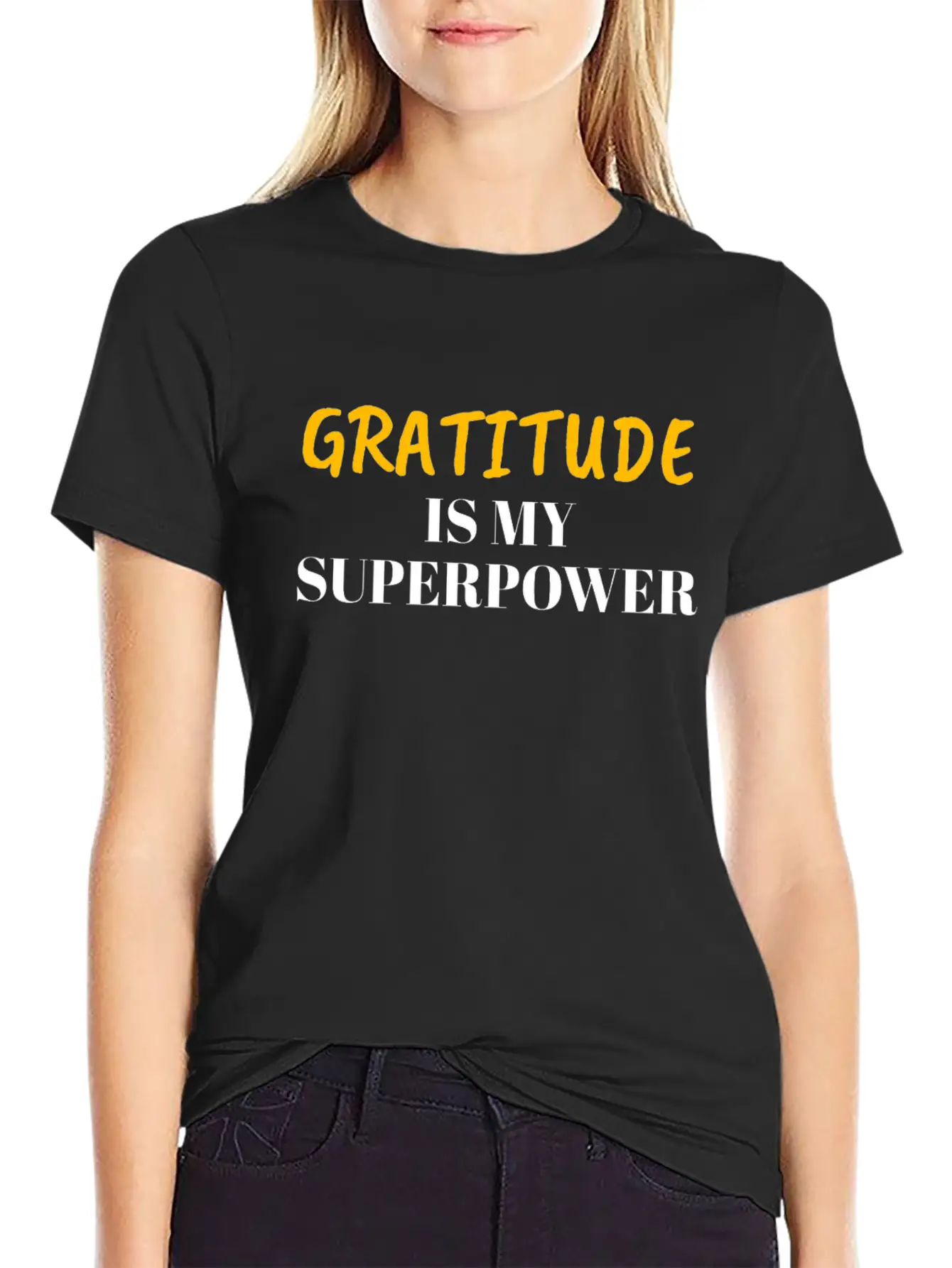 Gratitude Is My Superpower Timeless Short Sleeve Tee – Comfy And Minimalist Design