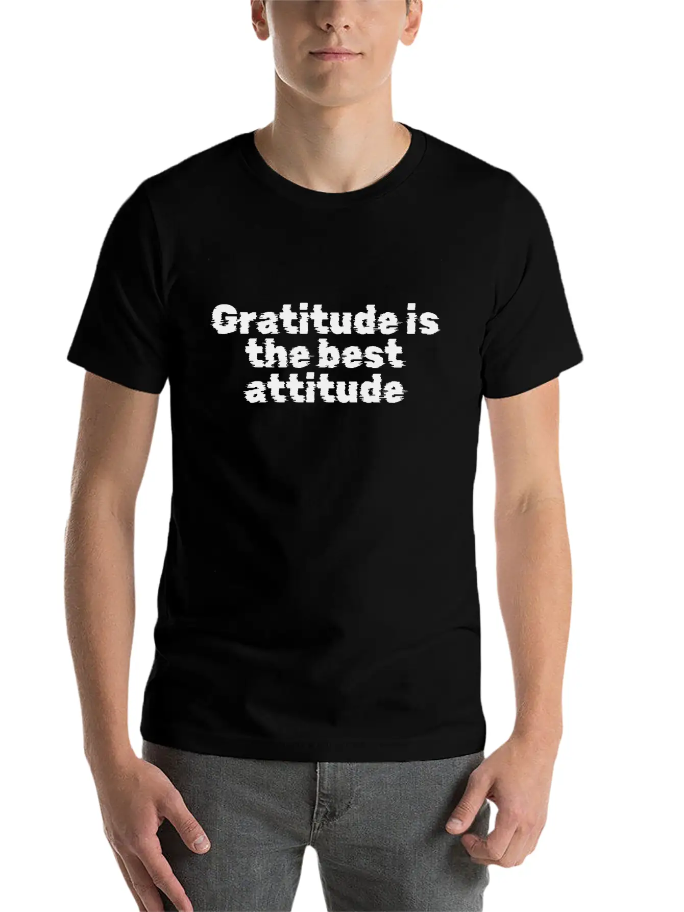 Gratitude Is The Best Attitude Unisex Short Sleeve Soft Cotton T-Shirt – Casual Everyday Wear