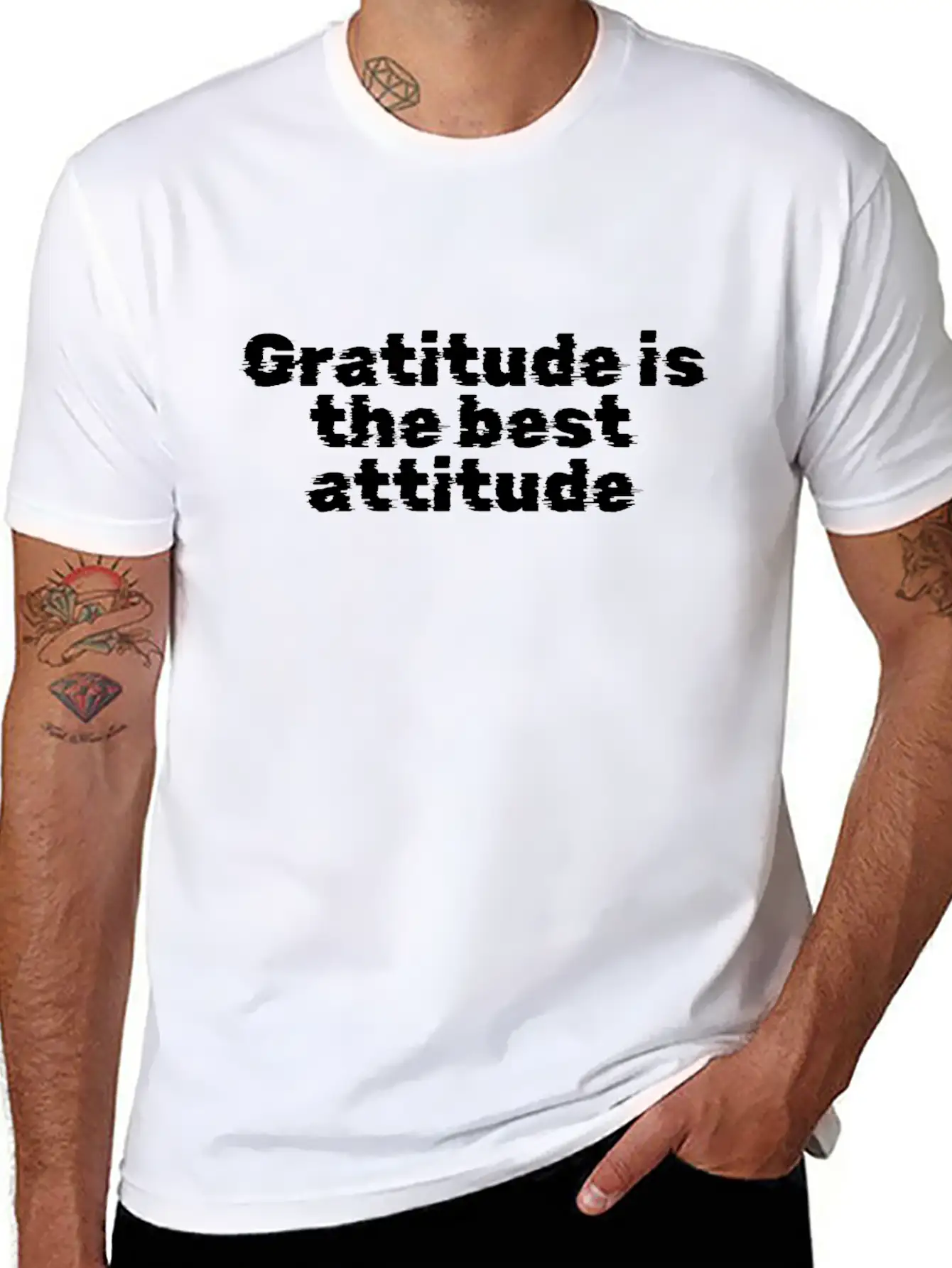 Gratitude Is The Best Attitude Unisex Short Sleeve Soft Cotton T-Shirt – Casual Everyday Wear