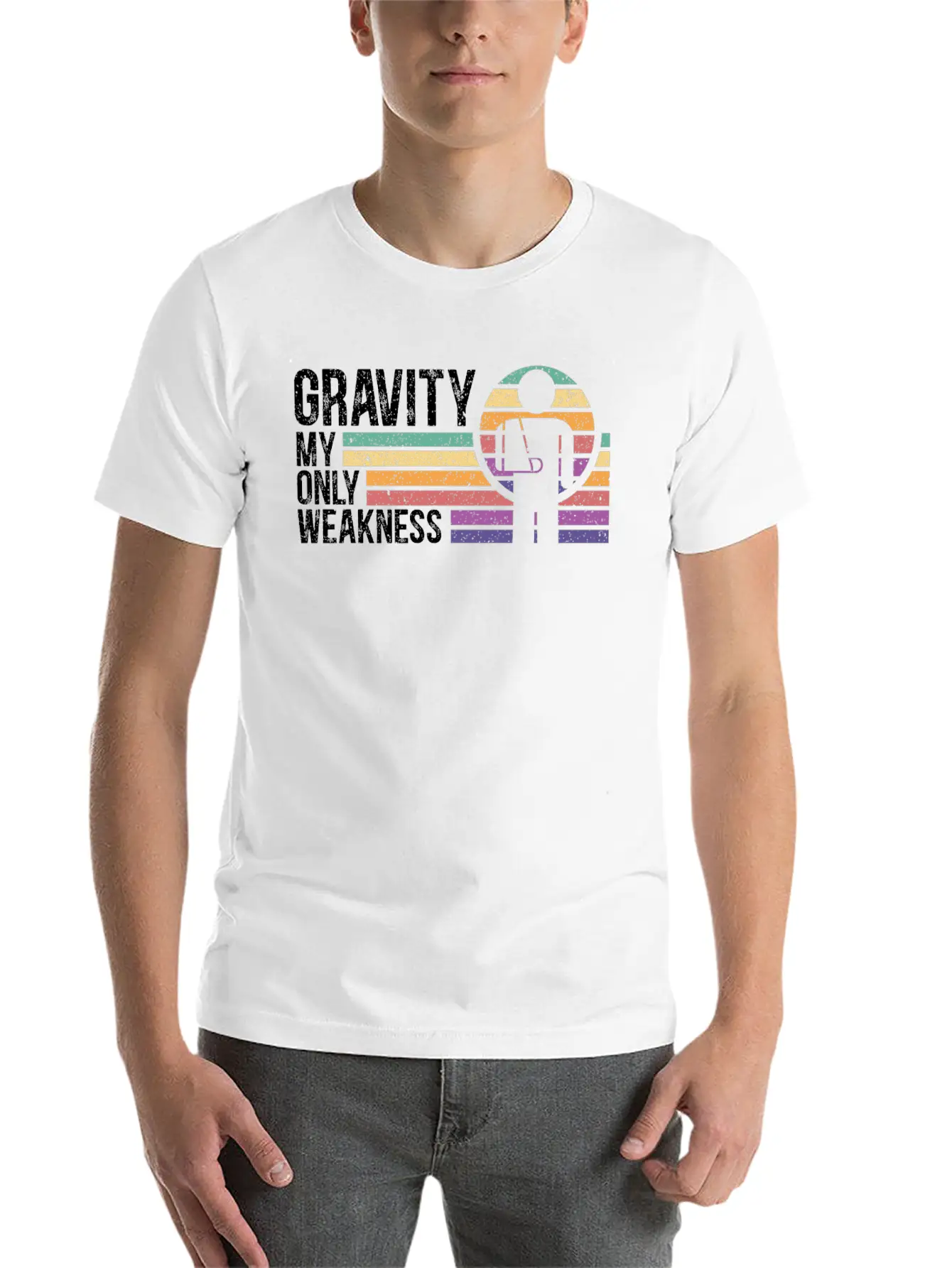 Gravity My Only Weakness Broken Hand Recovery Unisex Short Sleeve Soft Cotton T-Shirt – Casual Everyday Wear