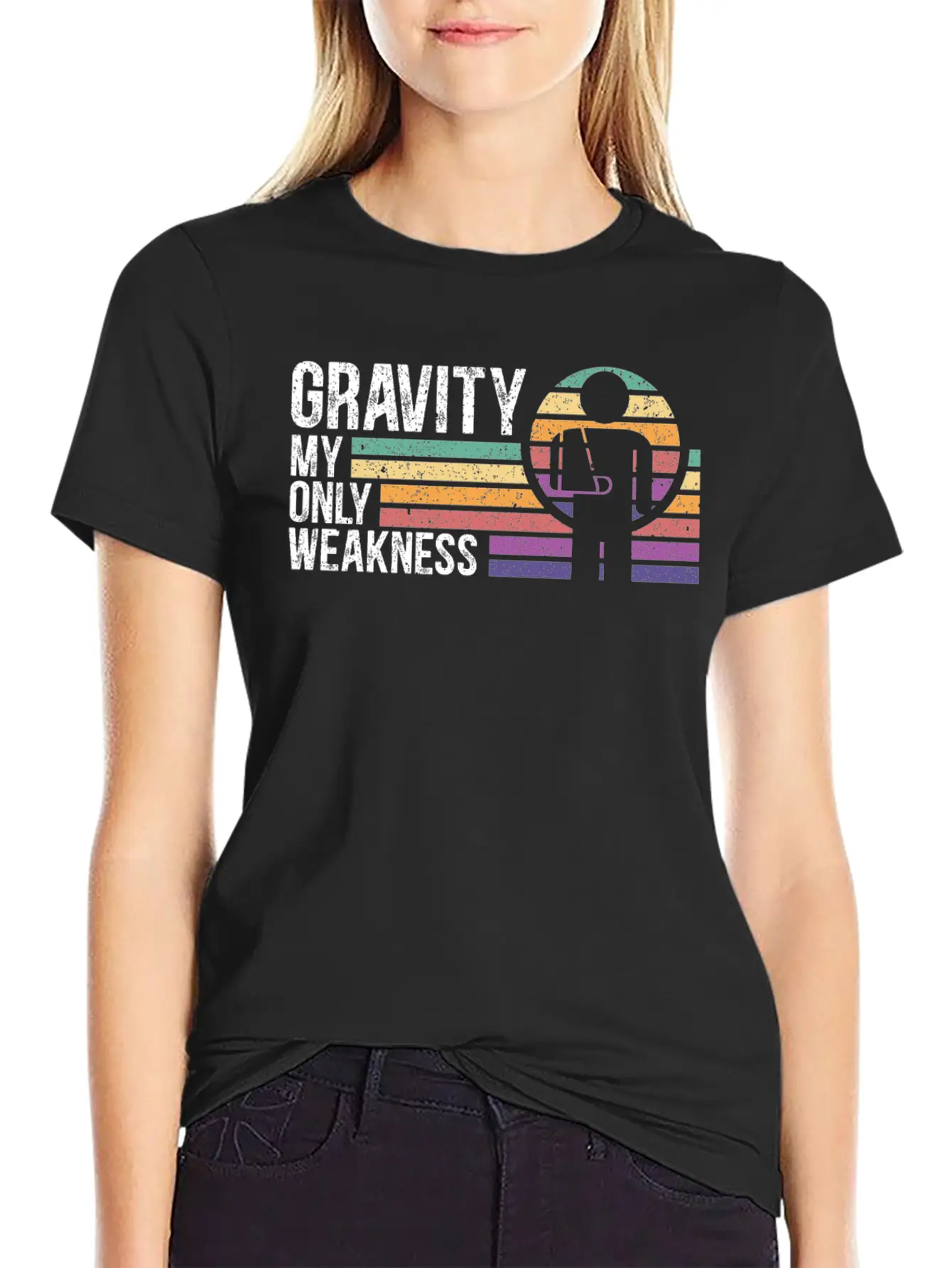 Gravity My Only Weakness Broken Hand Recovery Unisex Short Sleeve Soft Cotton T-Shirt – Casual Everyday Wear
