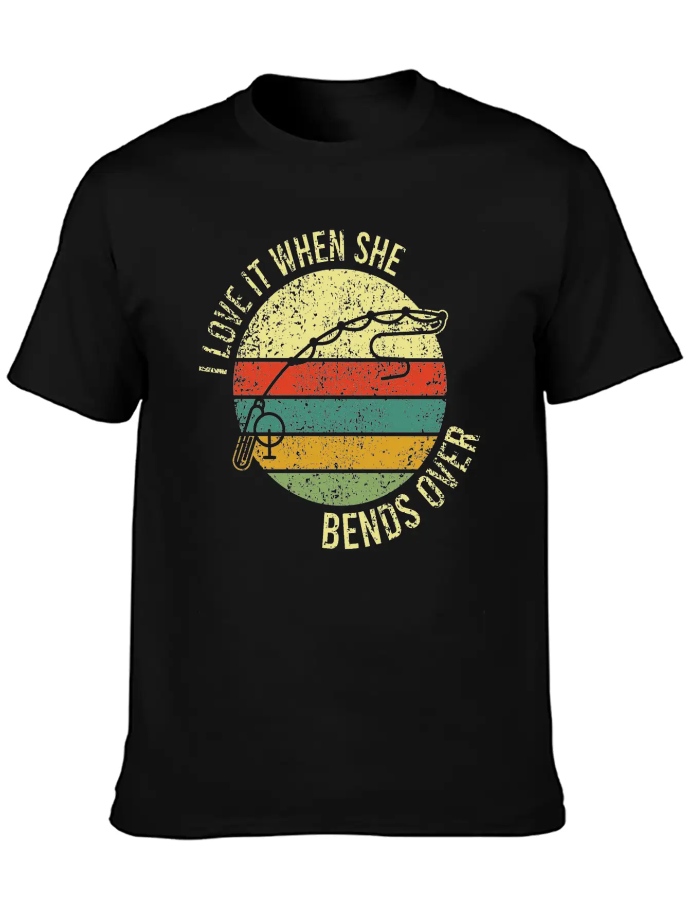 Great Fishing Tee For Fishers "I Love It When She Unisex Short Sleeve Soft Cotton T-Shirt – Casual Everyday Wear