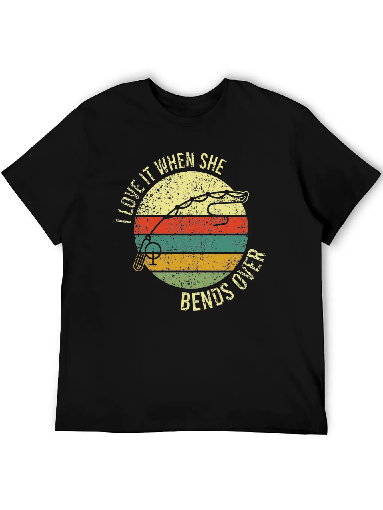 Great Fishing Tee For Fishers "I Love It When She Unisex Short Sleeve Soft Cotton T-Shirt – Casual Everyday Wear
