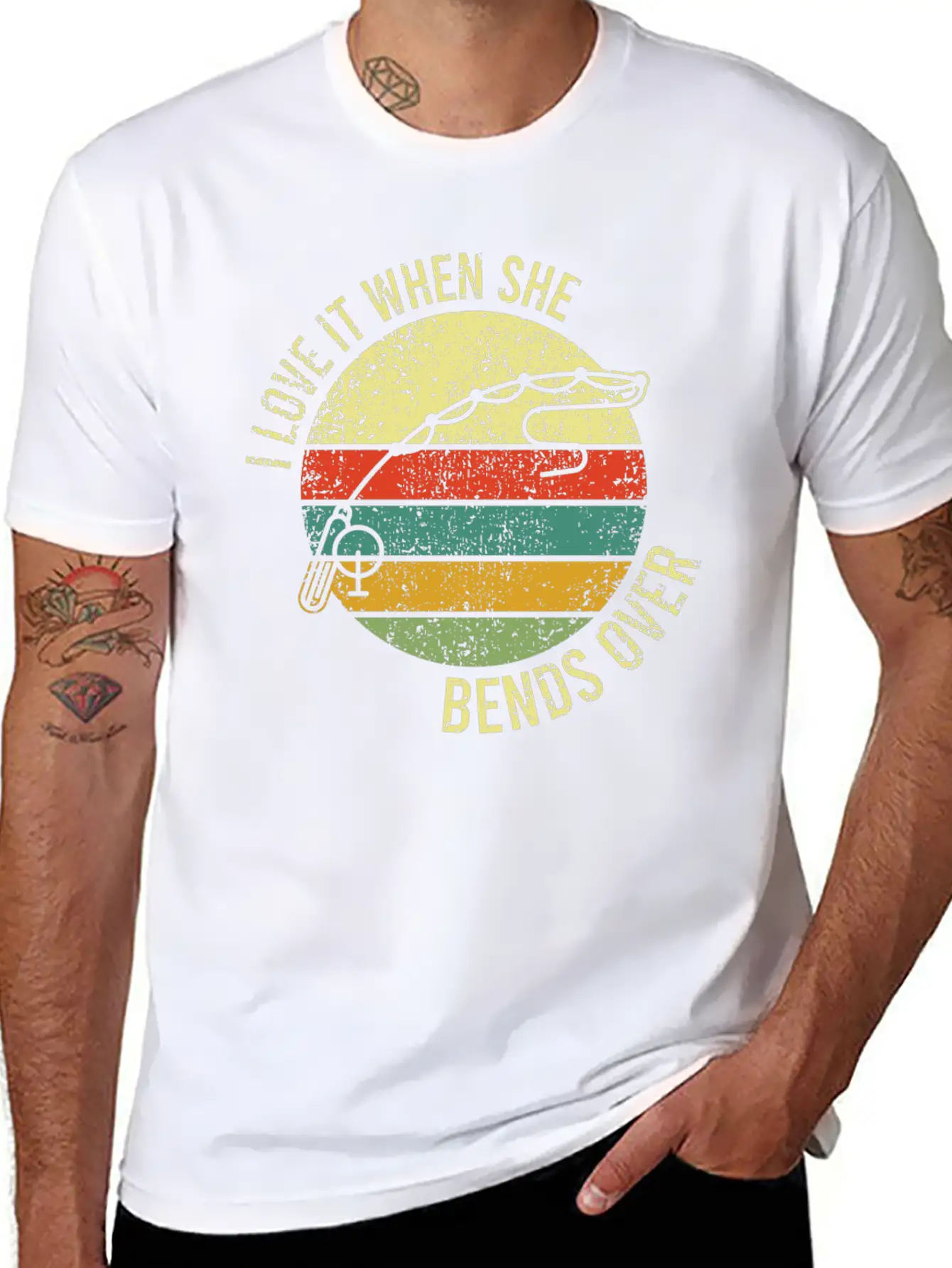 Great Fishing Tee For Fishers "I Love It When She Unisex Short Sleeve Soft Cotton T-Shirt – Casual Everyday Wear