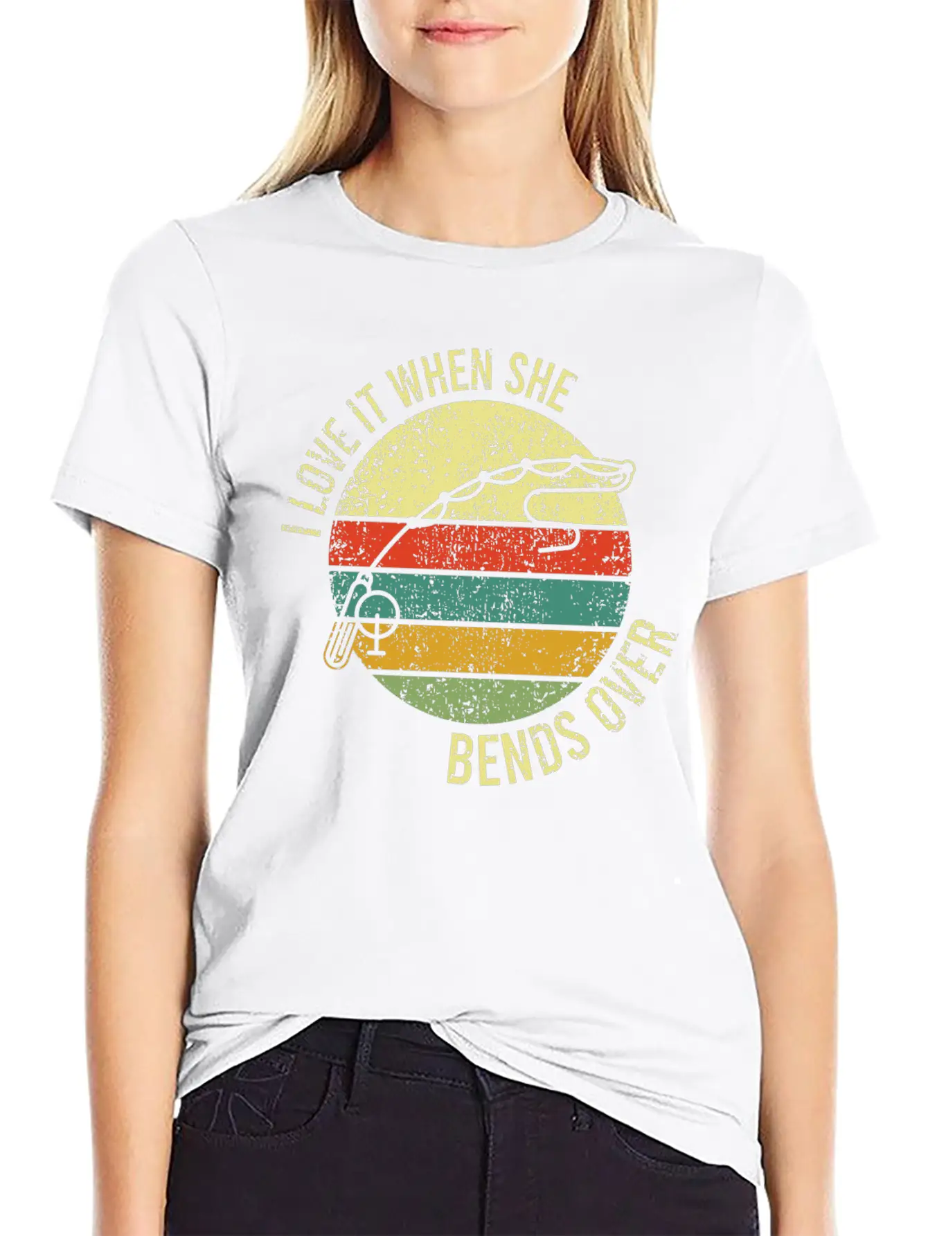 Great Fishing Tee For Fishers "I Love It When She Unisex Short Sleeve Soft Cotton T-Shirt – Casual Everyday Wear