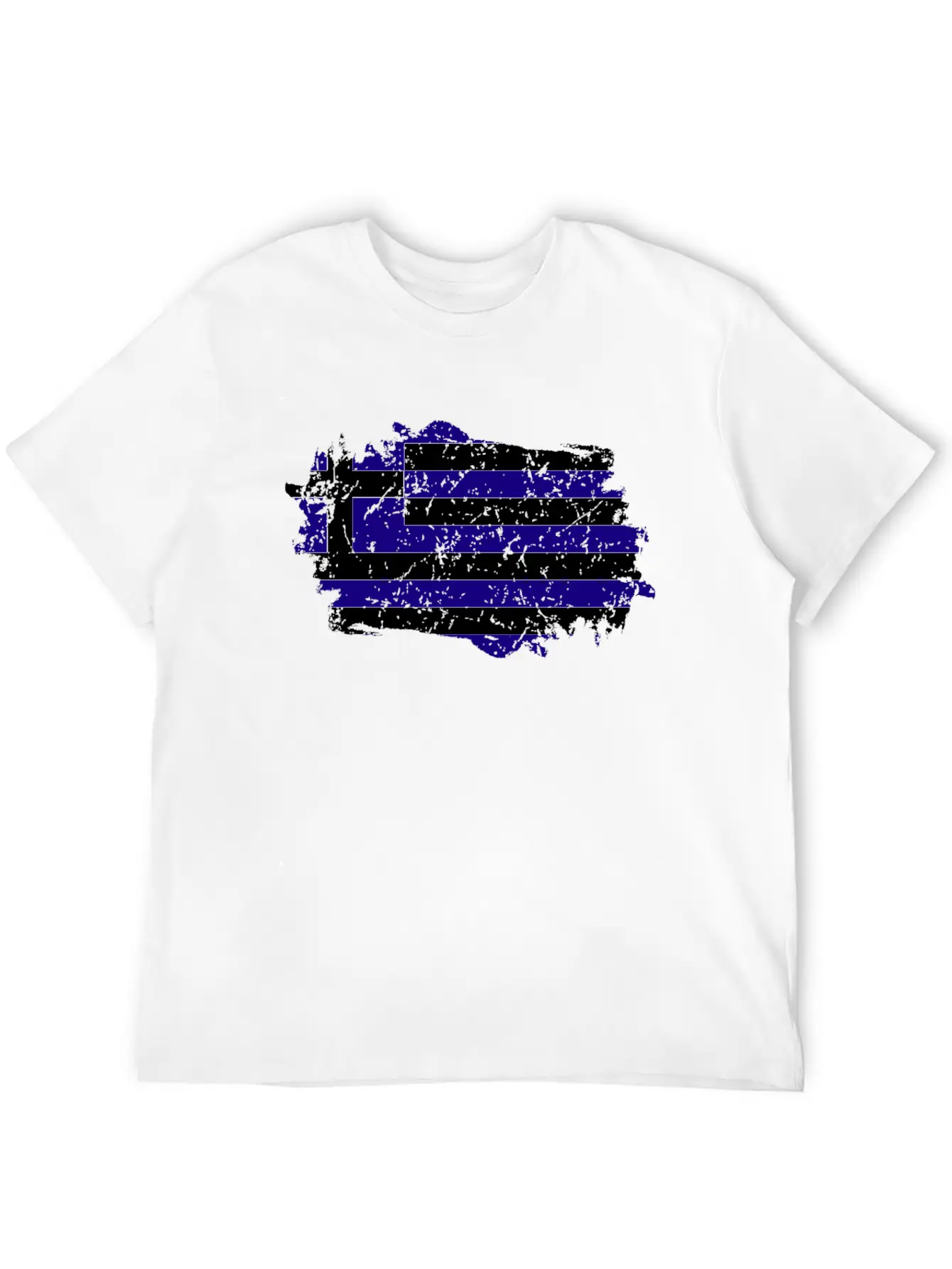 Greece Flag Grunge Country Flag Greece Timeless Short Sleeve Tee – Comfy And Minimalist Design