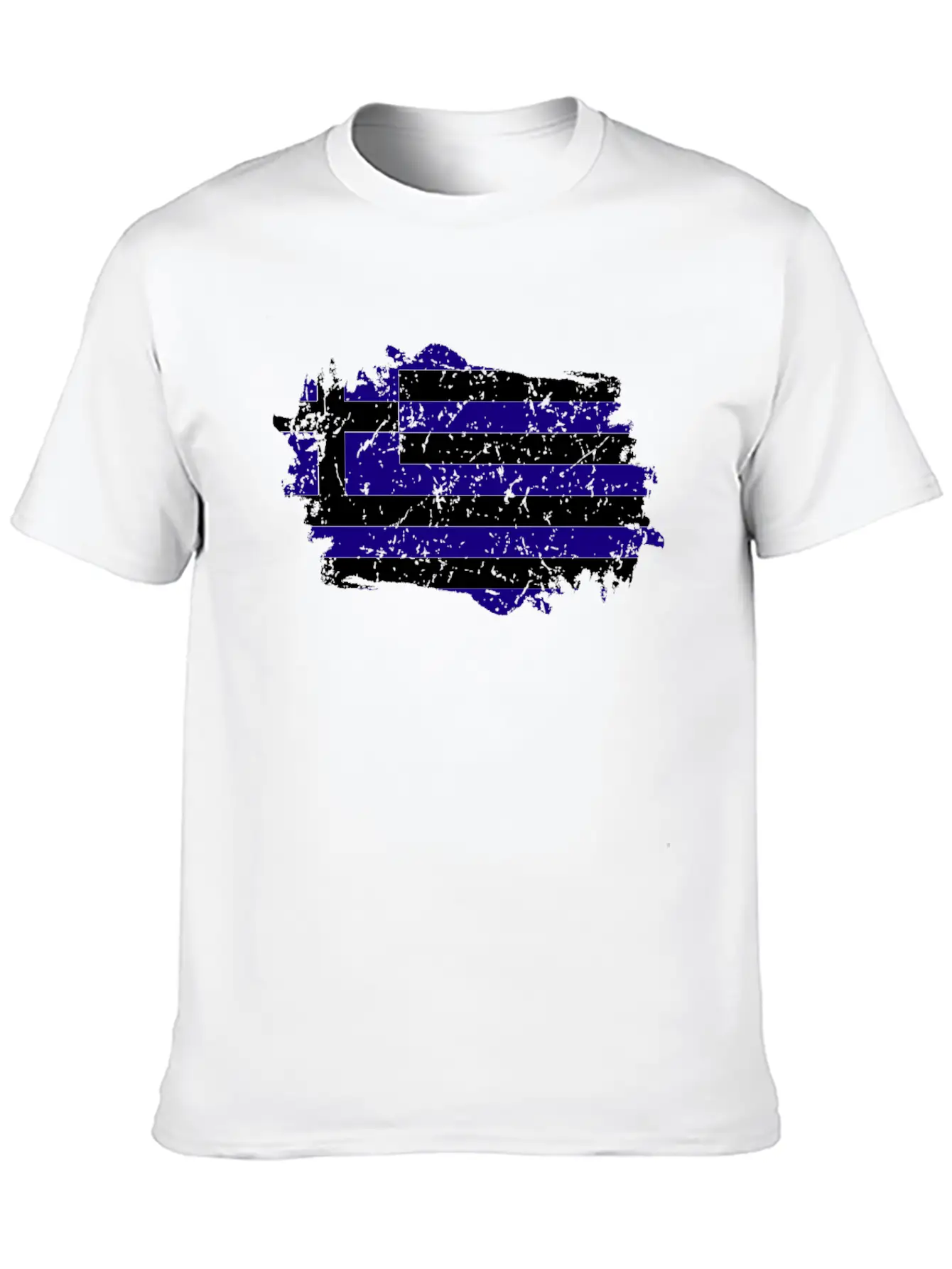 Greece Flag Grunge Country Flag Greece Timeless Short Sleeve Tee – Comfy And Minimalist Design
