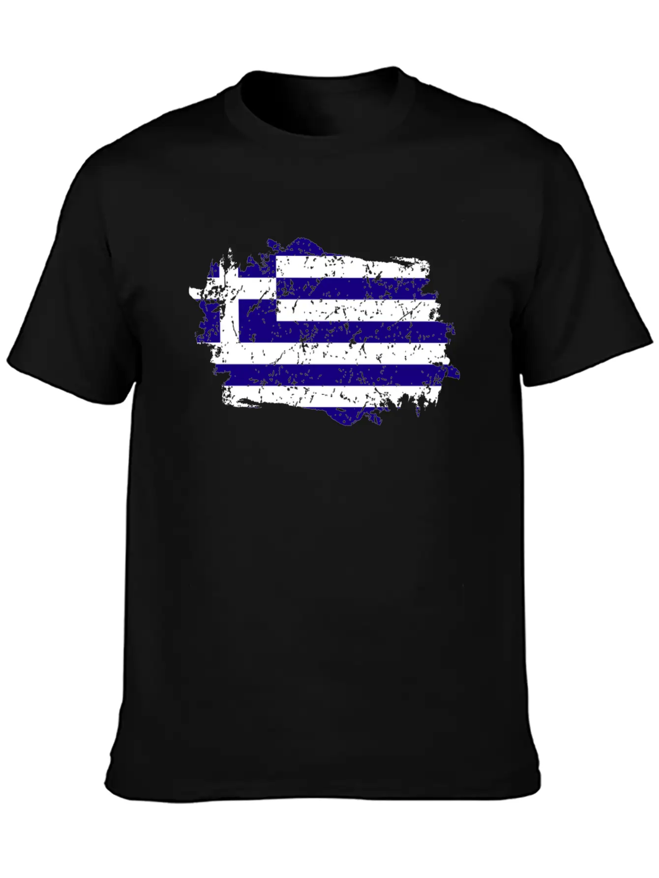 Greece Flag Grunge Country Flag Greece Timeless Short Sleeve Tee – Comfy And Minimalist Design