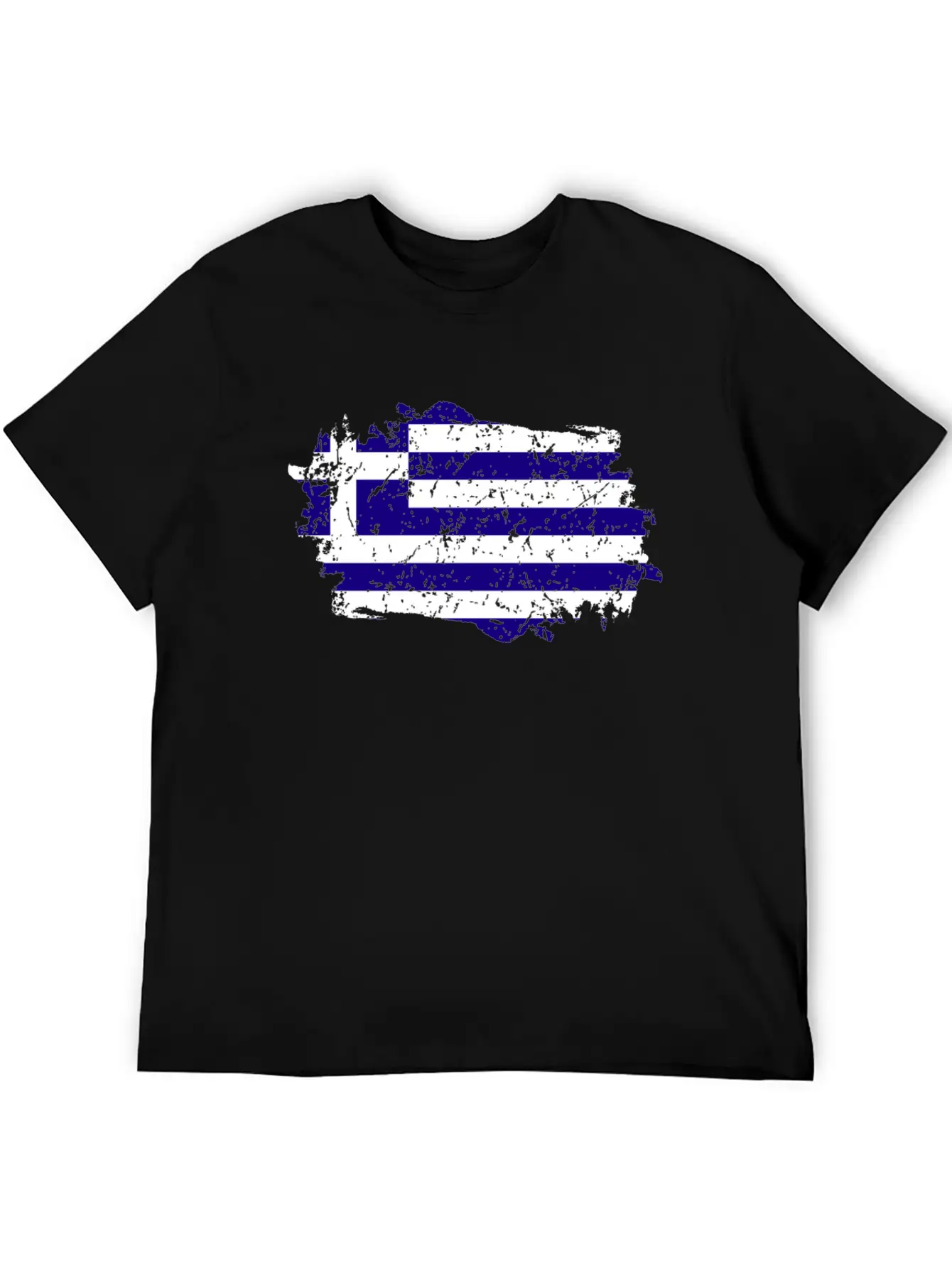 Greece Flag Grunge Country Flag Greece Timeless Short Sleeve Tee – Comfy And Minimalist Design
