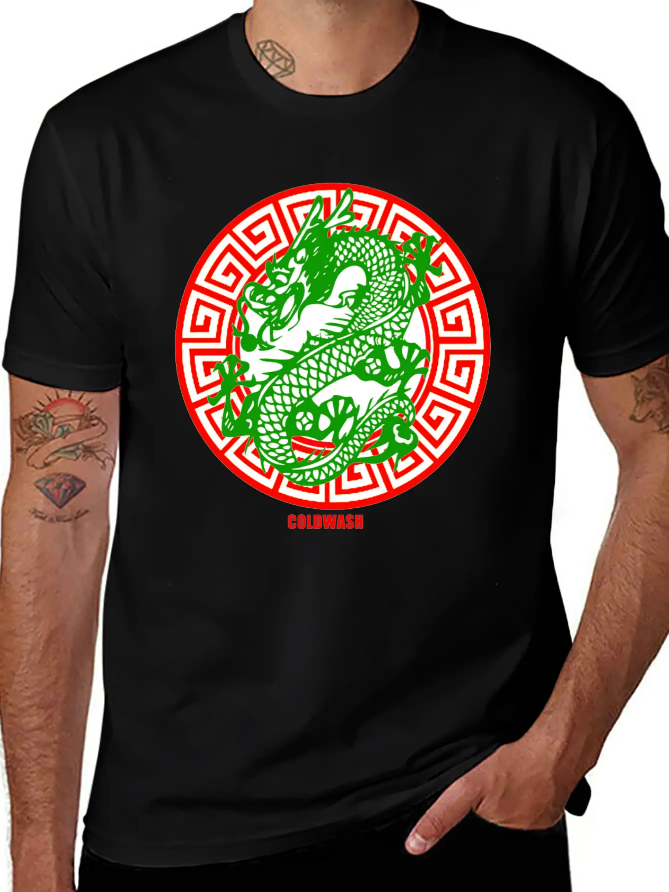GREEN DRAGON Stylish Everyday T-Shirt – Unisex Basic Cotton Tee