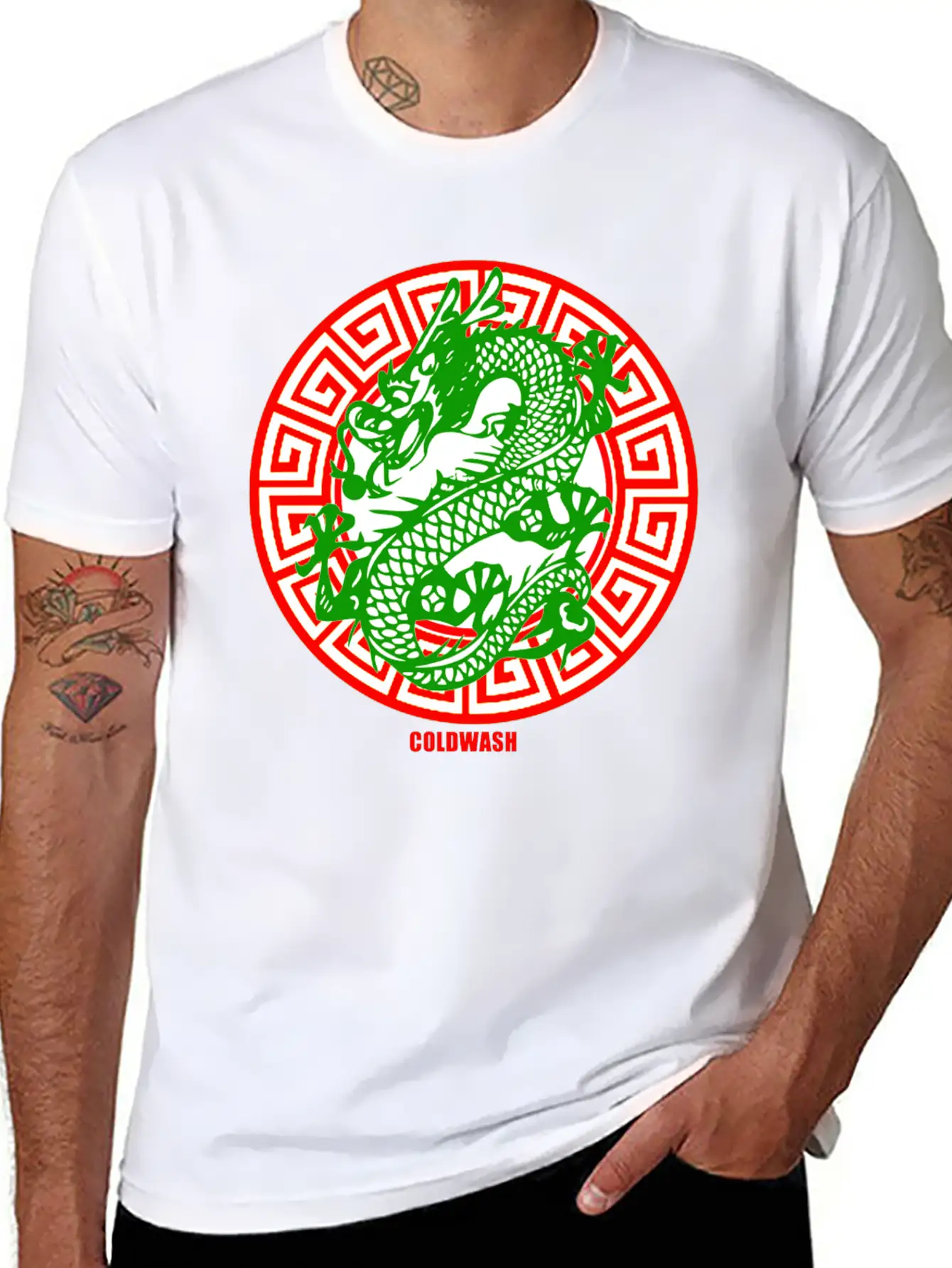 GREEN DRAGON Stylish Everyday T-Shirt – Unisex Basic Cotton Tee