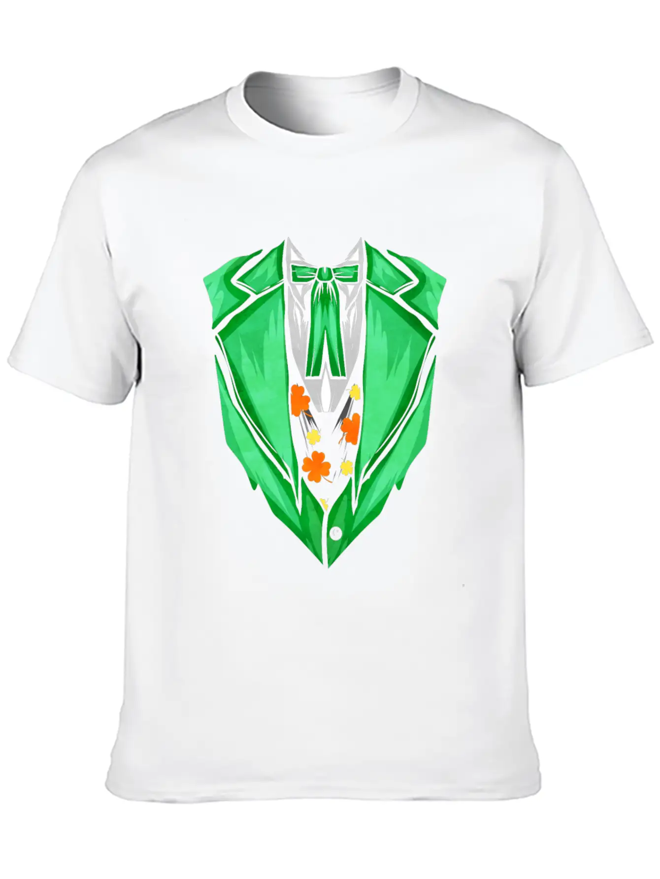 Green Outfit With Bow For St. Patricks Day Unisex Short Sleeve Soft Cotton T-Shirt – Casual Everyday Wear