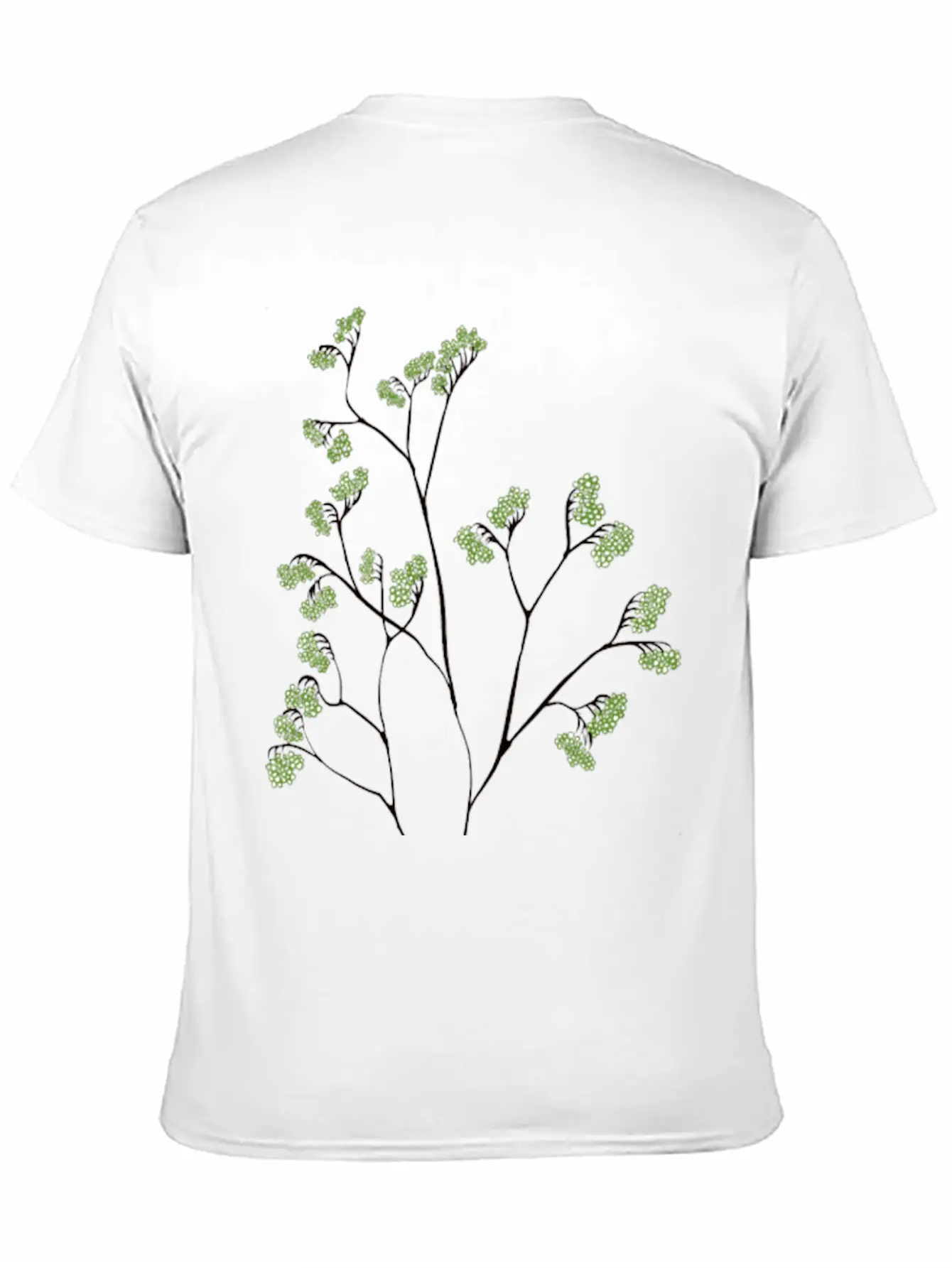 Green Plant Minimalist Botanical Art Stylish Everyday T-Shirt – Unisex Basic Cotton Tee