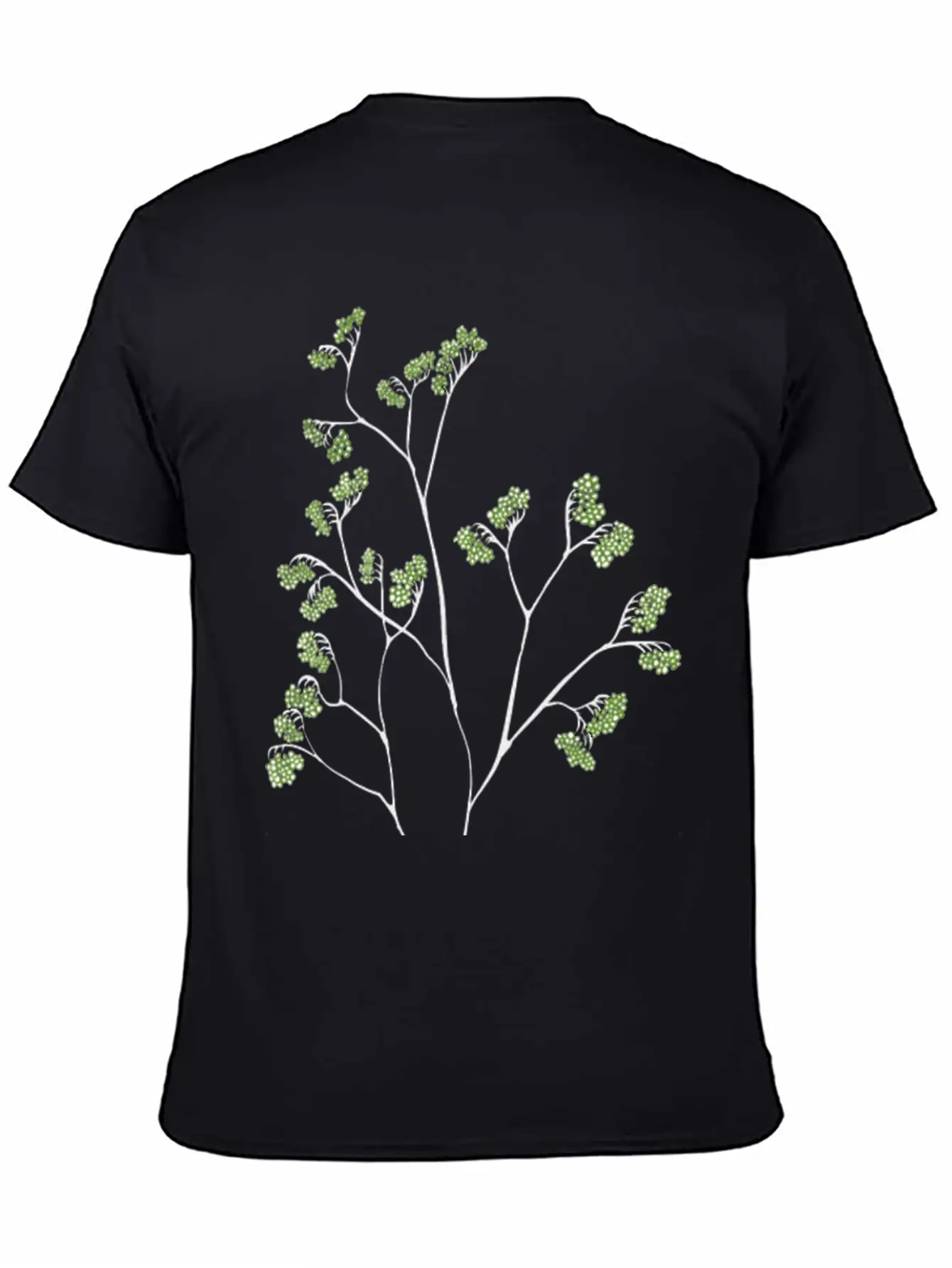 Green Plant Minimalist Botanical Art Stylish Everyday T-Shirt – Unisex Basic Cotton Tee
