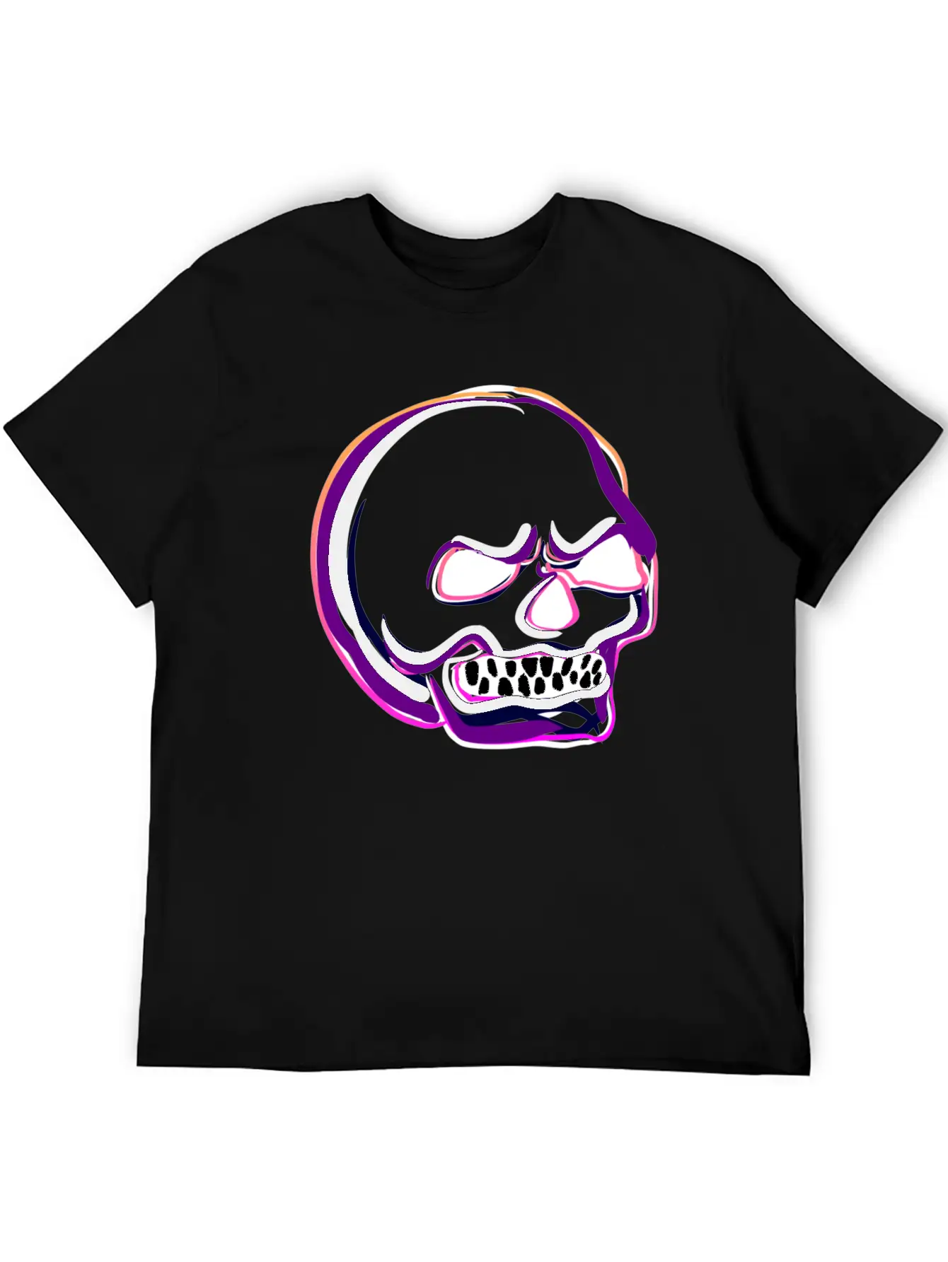 Green Skull Bones Rage Evil Unisex Short Sleeve Soft Cotton T-Shirt – Casual Everyday Wear