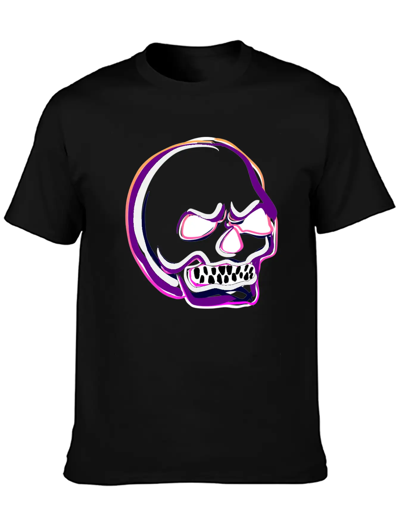 Green Skull Bones Rage Evil Unisex Short Sleeve Soft Cotton T-Shirt – Casual Everyday Wear