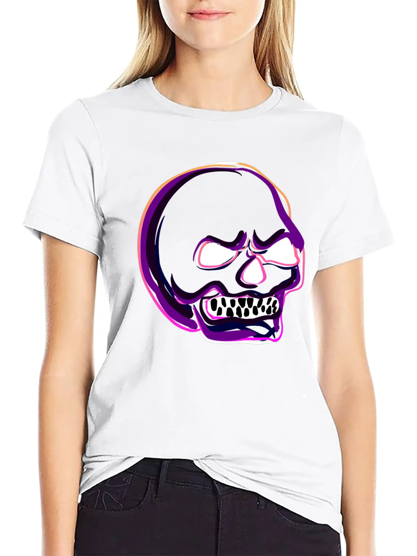 Green Skull Bones Rage Evil Unisex Short Sleeve Soft Cotton T-Shirt – Casual Everyday Wear