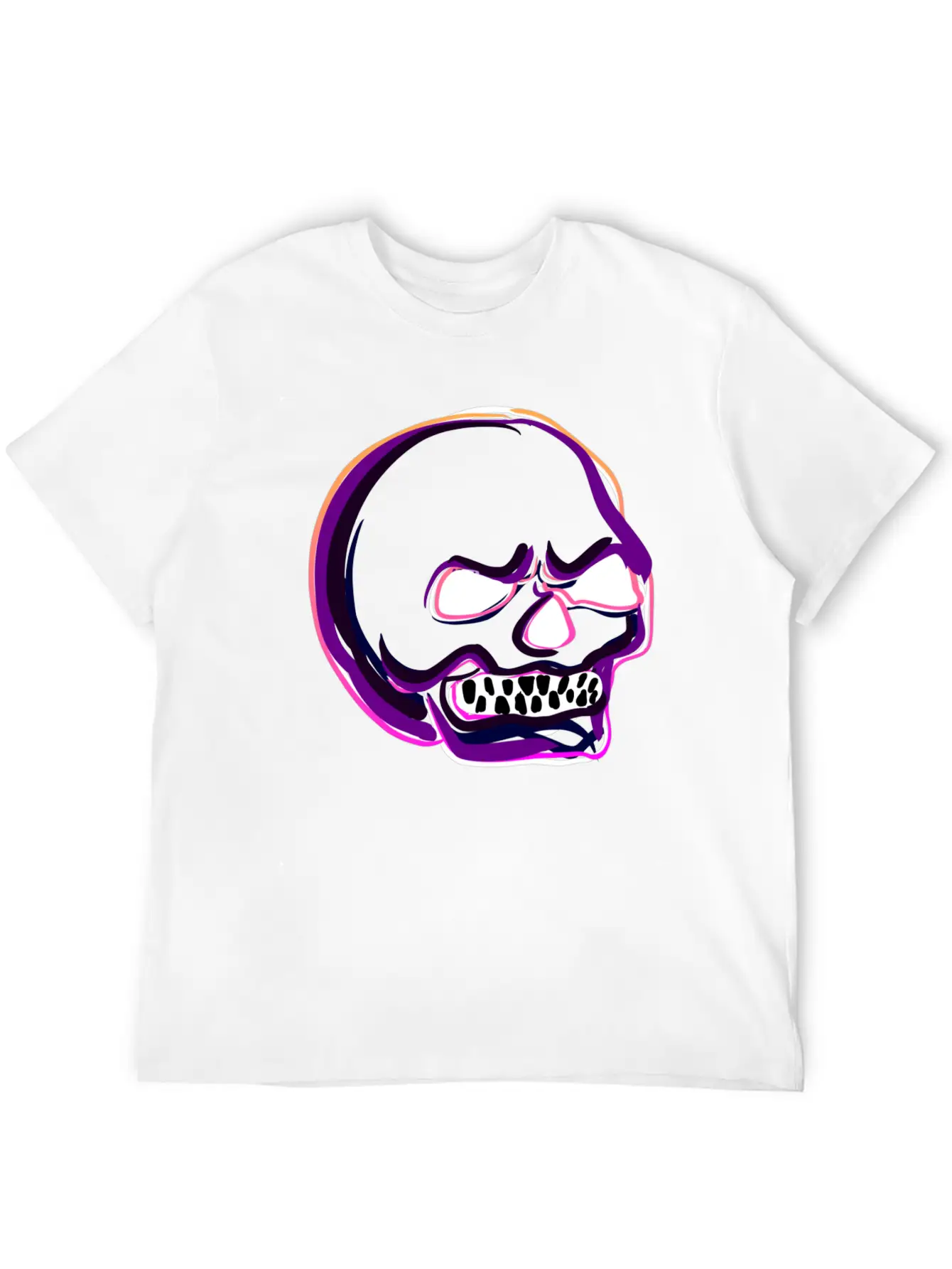 Green Skull Bones Rage Evil Unisex Short Sleeve Soft Cotton T-Shirt – Casual Everyday Wear