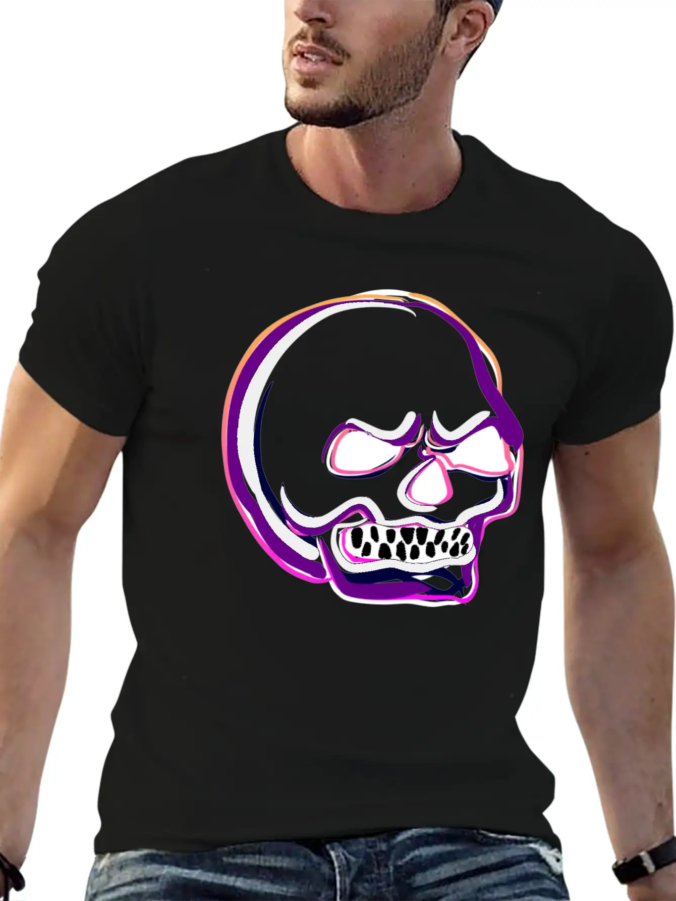 Green Skull Bones Rage Evil Unisex Short Sleeve Soft Cotton T-Shirt – Casual Everyday Wear
