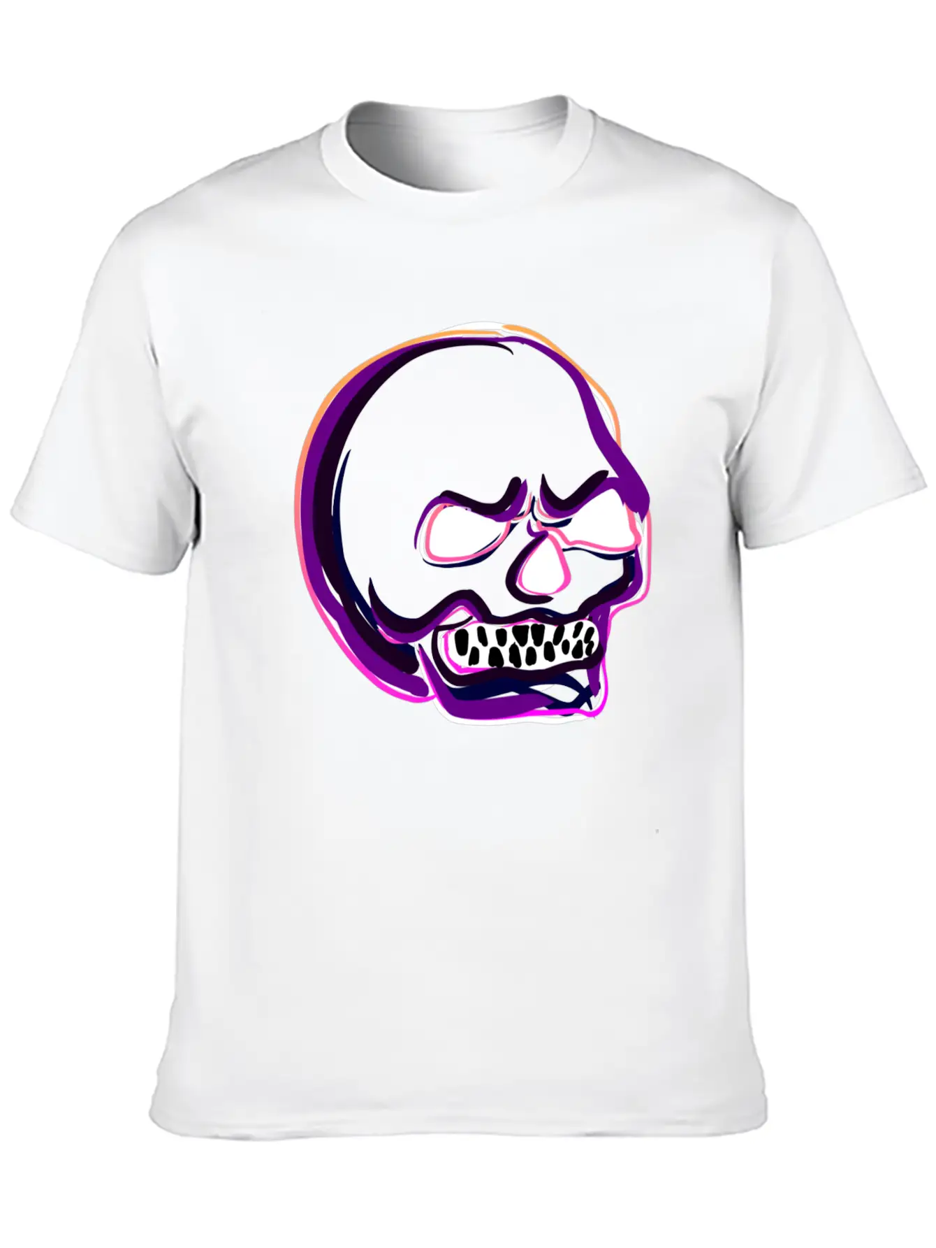Green Skull Bones Rage Evil Unisex Short Sleeve Soft Cotton T-Shirt – Casual Everyday Wear