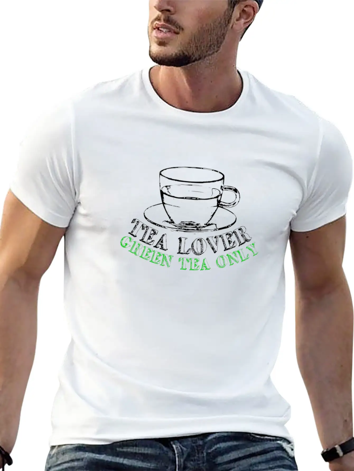 Green Tea Lover | Beverage Cup Relax Gift Timeless Short Sleeve Tee – Comfy And Minimalist Design