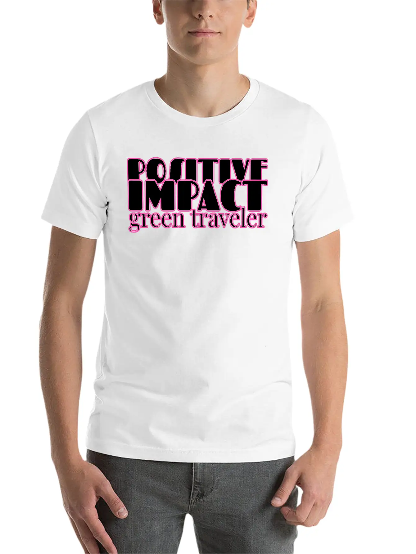 Green Traveler. Tourist, Traveling, Travel Unisex Short Sleeve Soft Cotton T-Shirt – Casual Everyday Wear