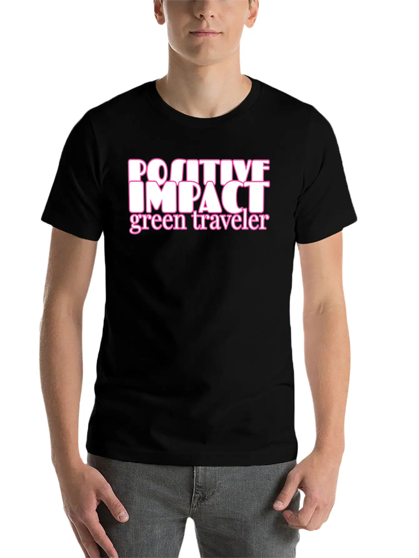 Green Traveler. Tourist, Traveling, Travel Unisex Short Sleeve Soft Cotton T-Shirt – Casual Everyday Wear