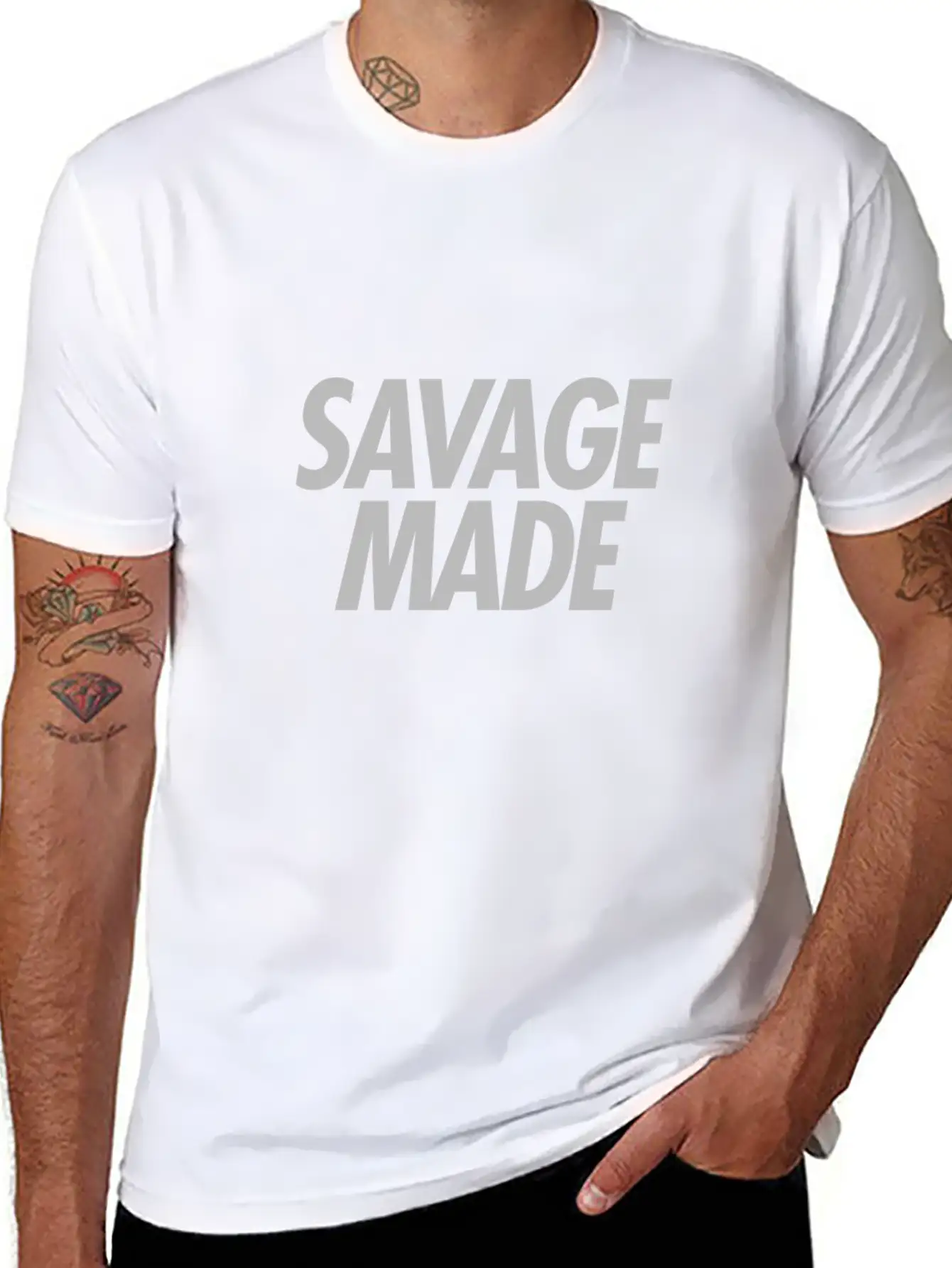Grey Savage Tee Essential Unisex Summer Tee – Soft Cotton Casual Fit