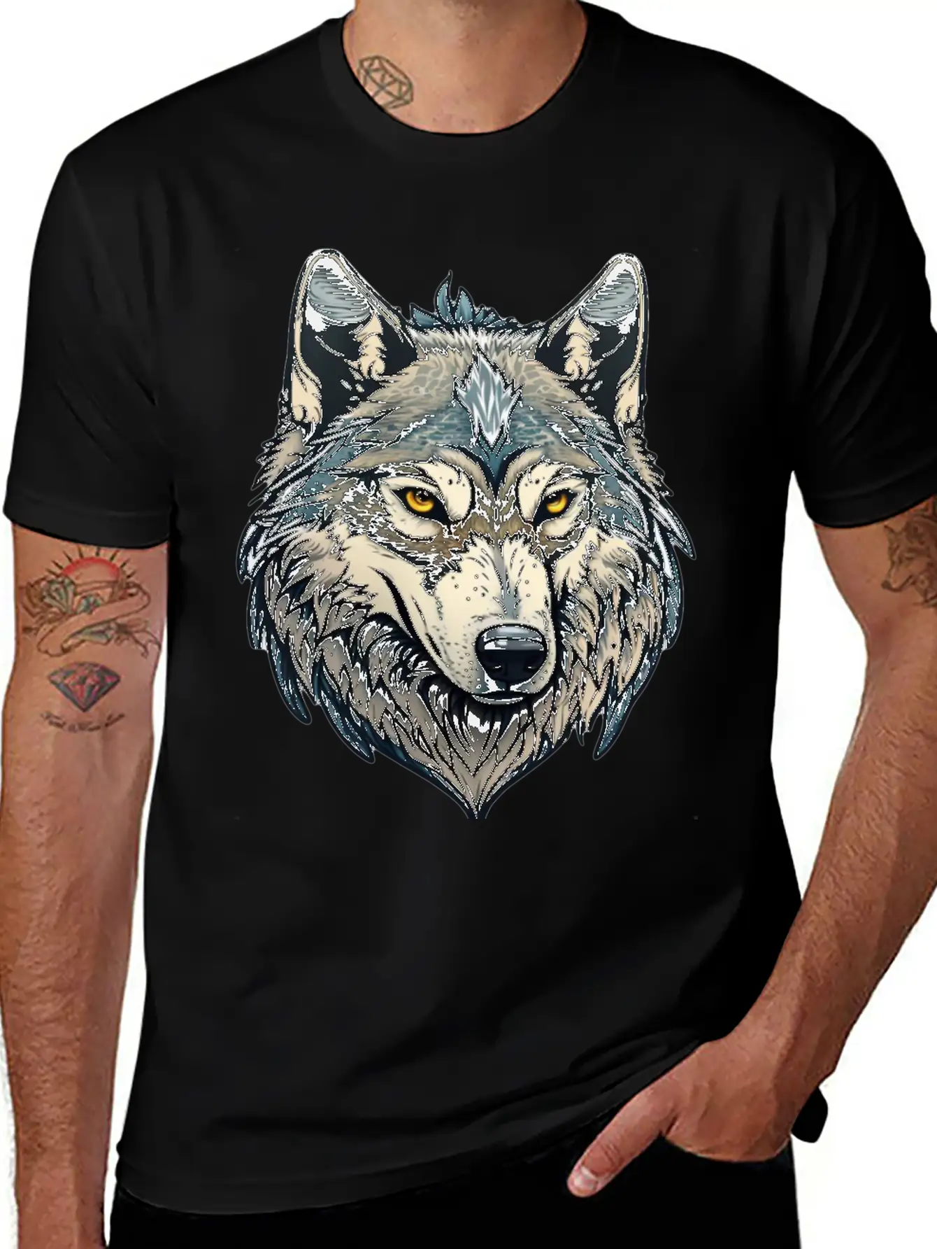 Grey Wolf Basic Graphic T-Shirt – Daily Comfort In Soft Cotton