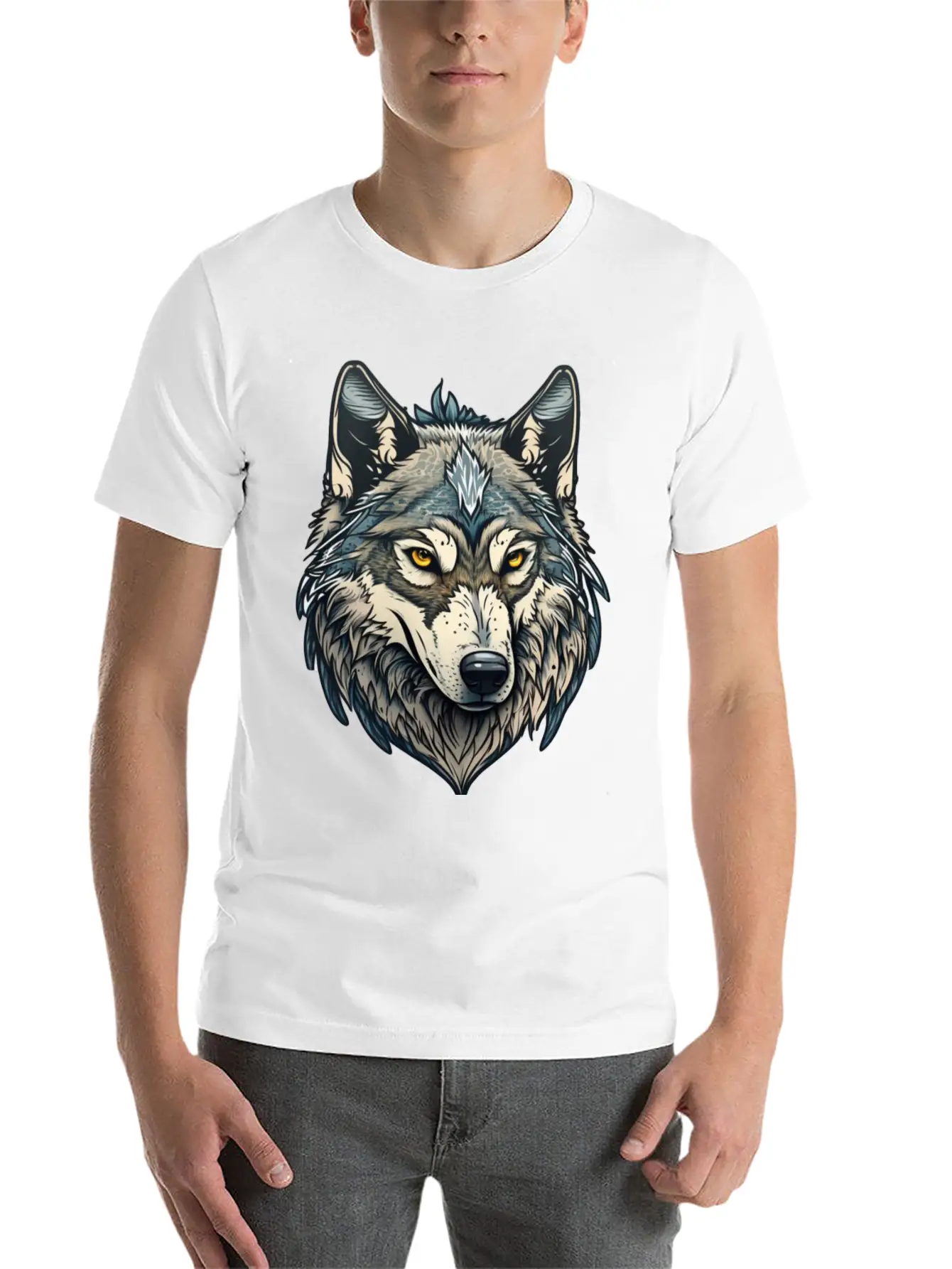 Grey Wolf Basic Graphic T-Shirt – Daily Comfort In Soft Cotton