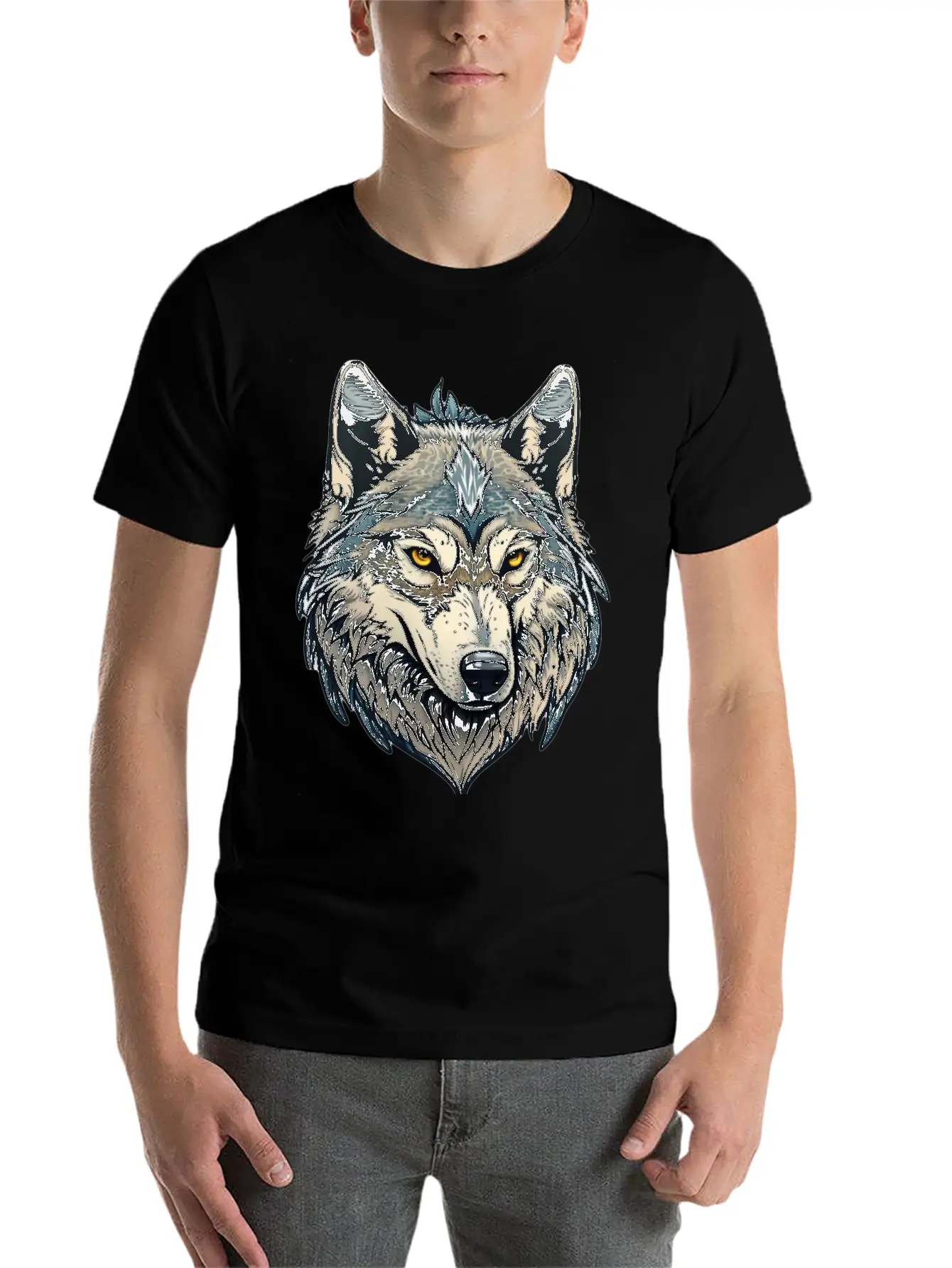 Grey Wolf Basic Graphic T-Shirt – Daily Comfort In Soft Cotton