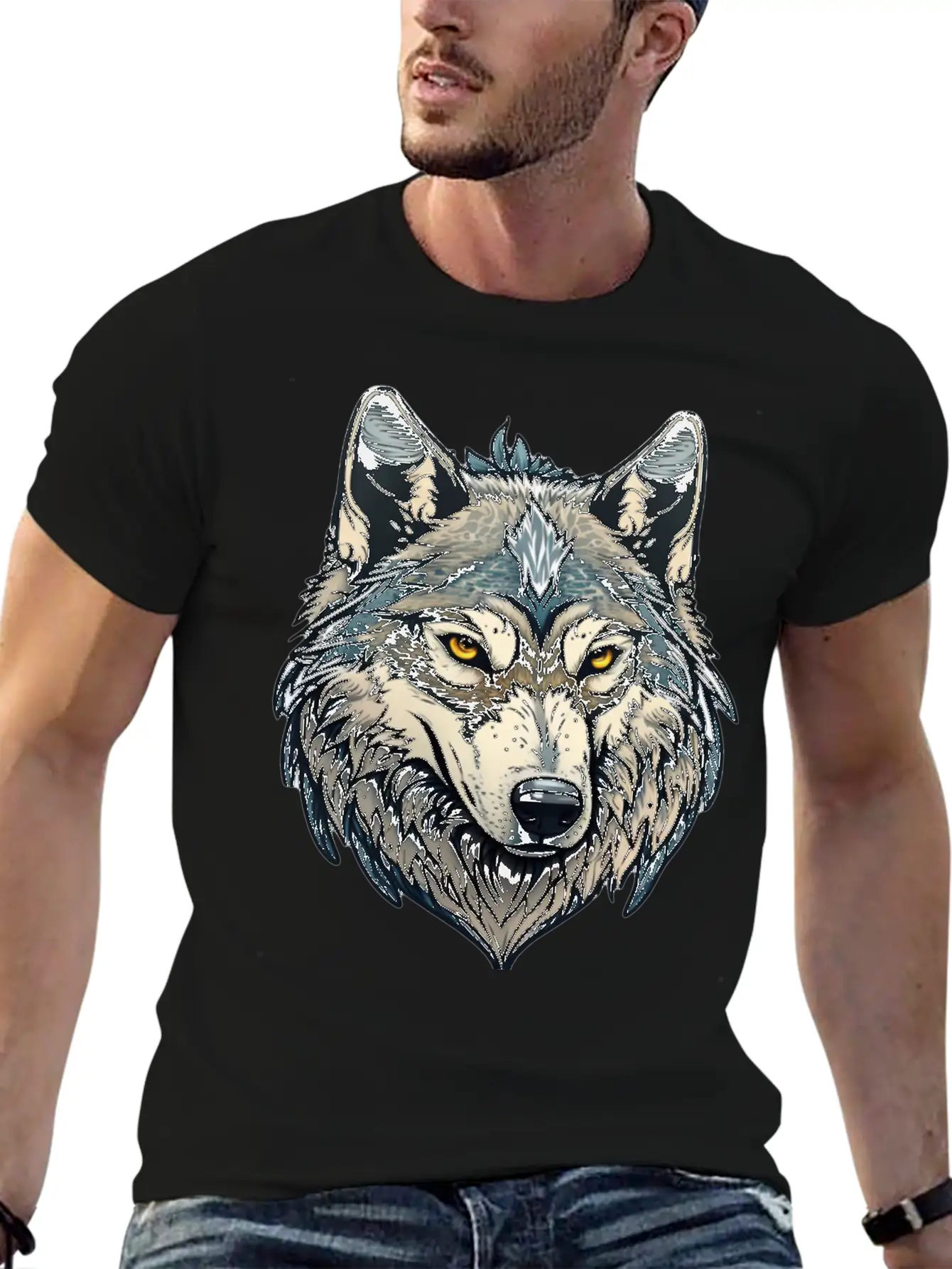 Grey Wolf Basic Graphic T-Shirt – Daily Comfort In Soft Cotton