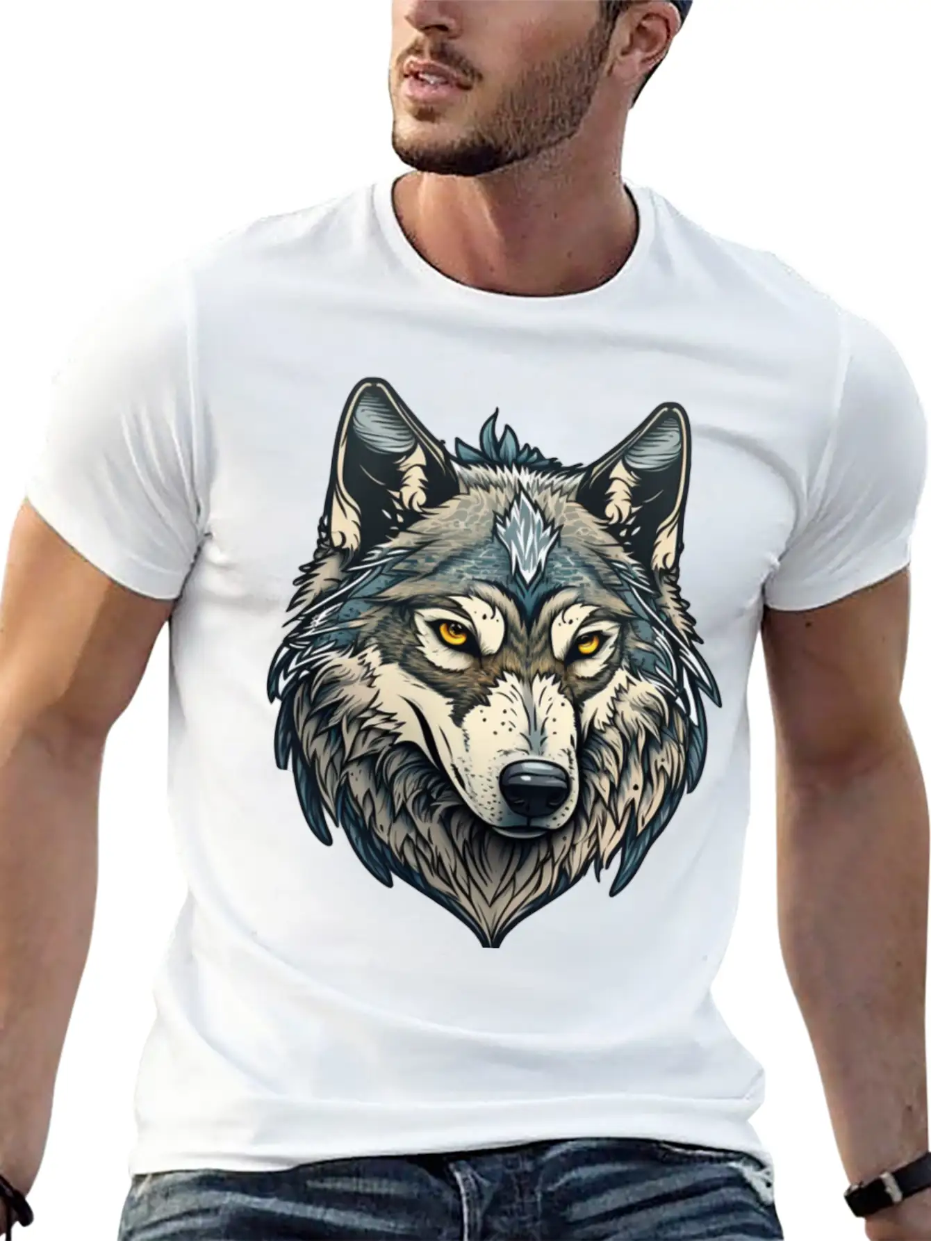 Grey Wolf Basic Graphic T-Shirt – Daily Comfort In Soft Cotton
