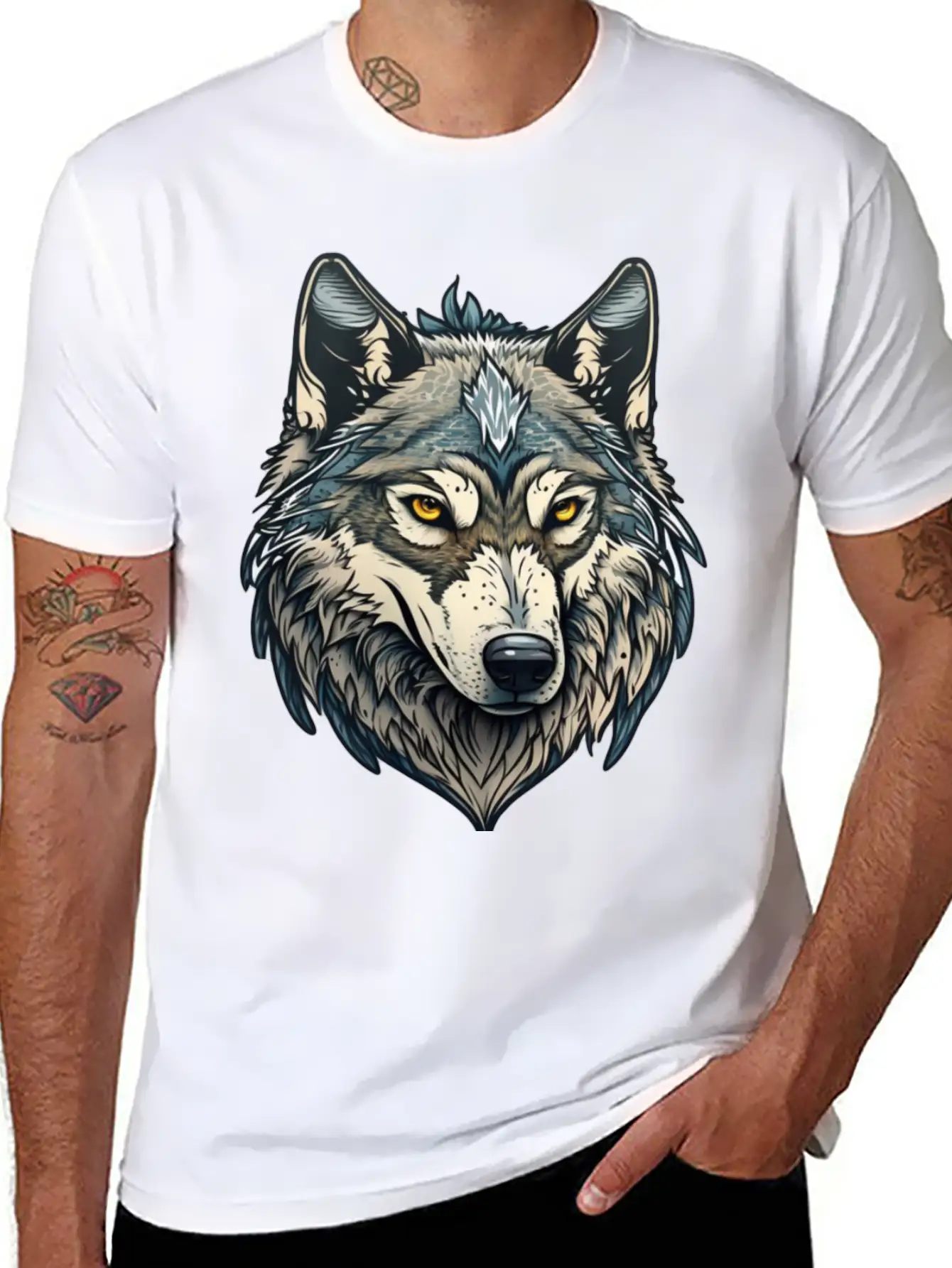 Grey Wolf Basic Graphic T-Shirt – Daily Comfort In Soft Cotton