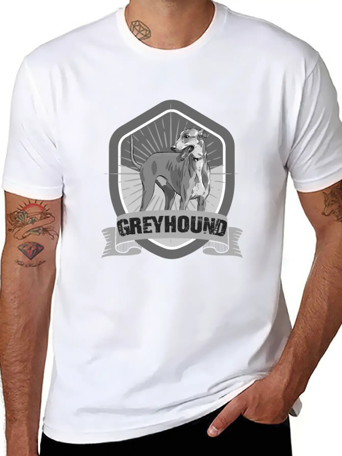 Greyhound, Galgo, Italian Stylish Everyday T-Shirt – Unisex Basic Cotton Tee
