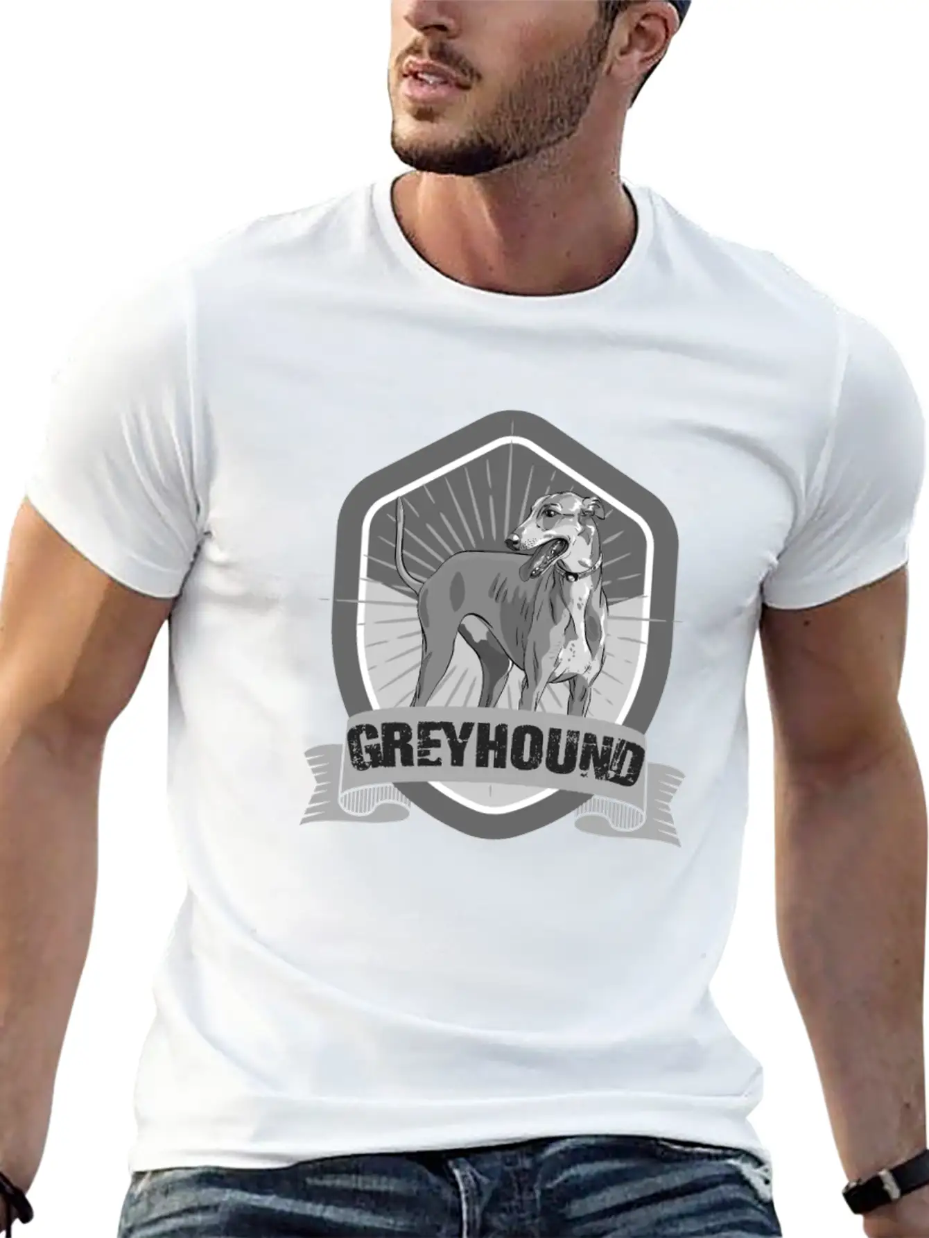 Greyhound, Galgo, Italian Stylish Everyday T-Shirt – Unisex Basic Cotton Tee
