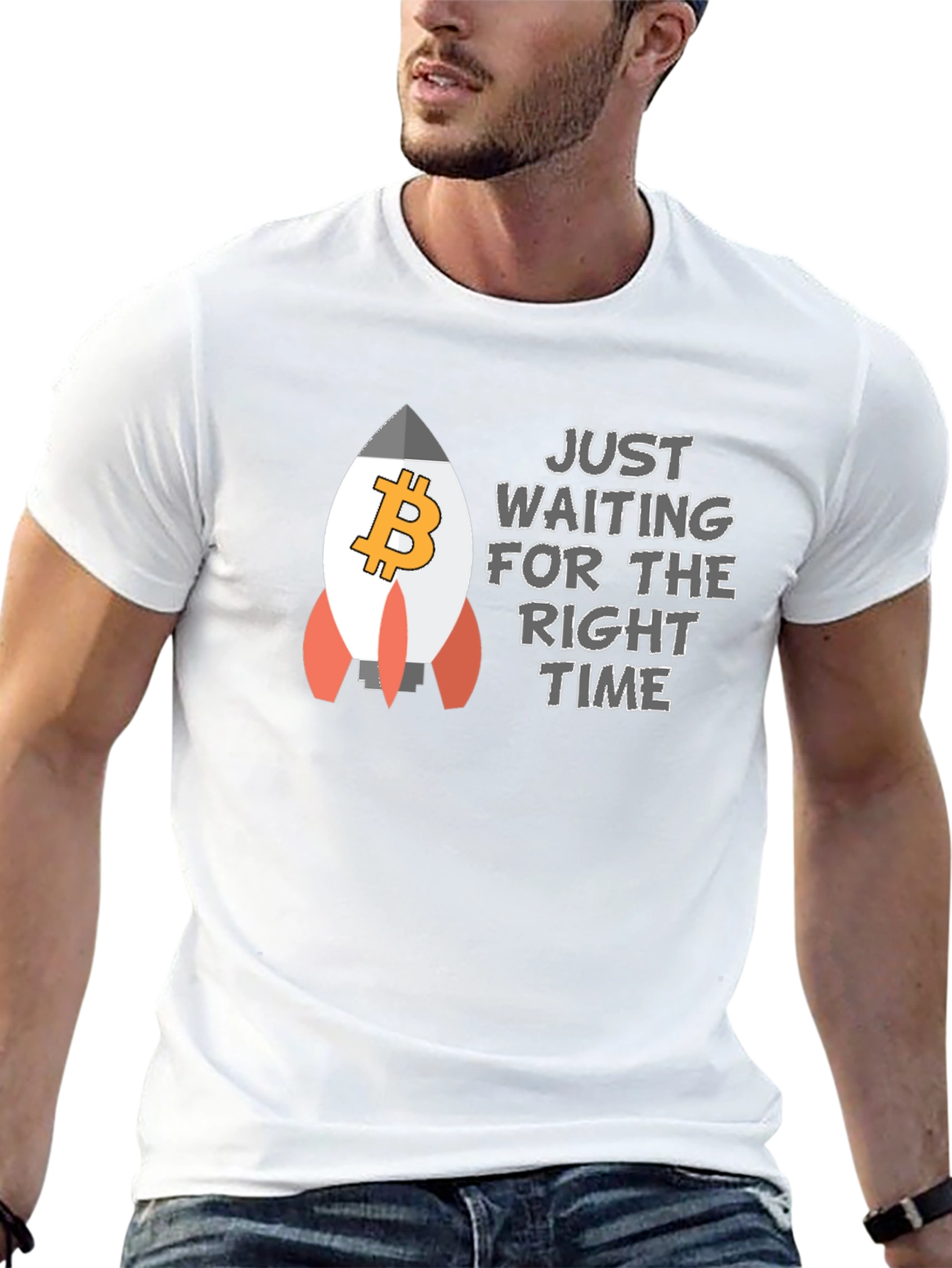 Bitcoin Rocket T-Shirt - Crypto HODL Tee
