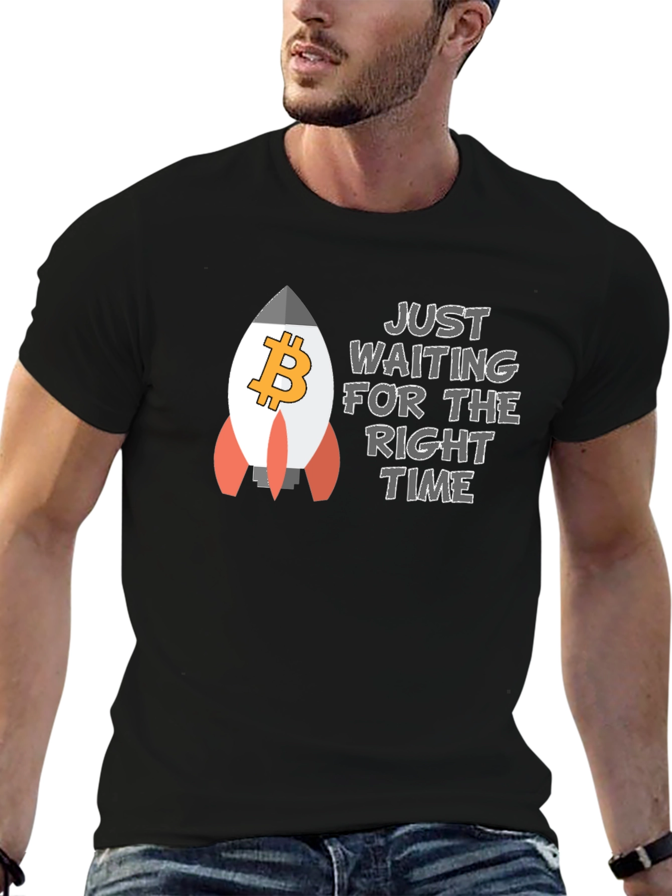 Bitcoin Rocket T-Shirt - Crypto HODL Tee