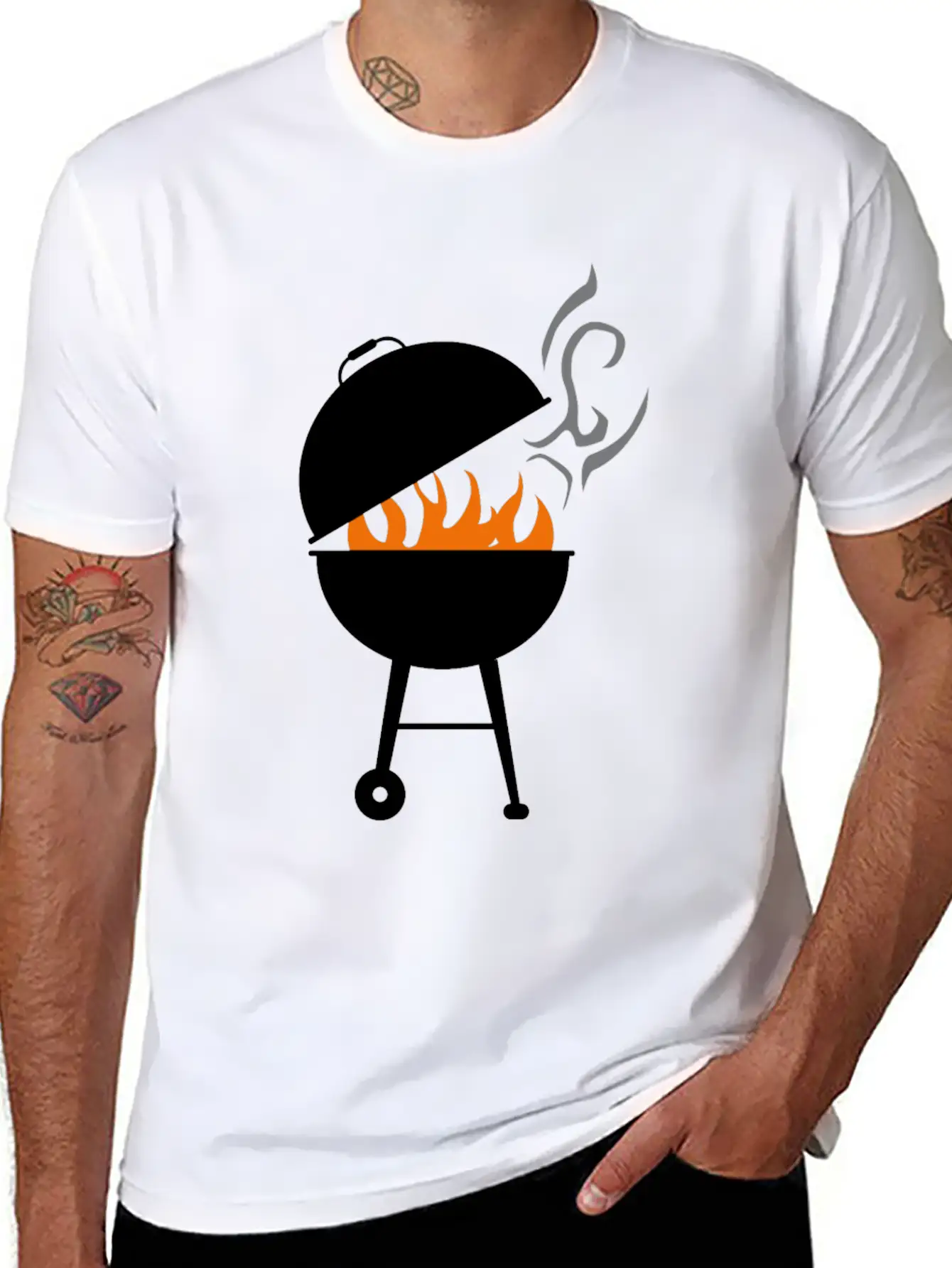 Grill Unisex Short Sleeve Soft Cotton T-Shirt – Casual Everyday Wear