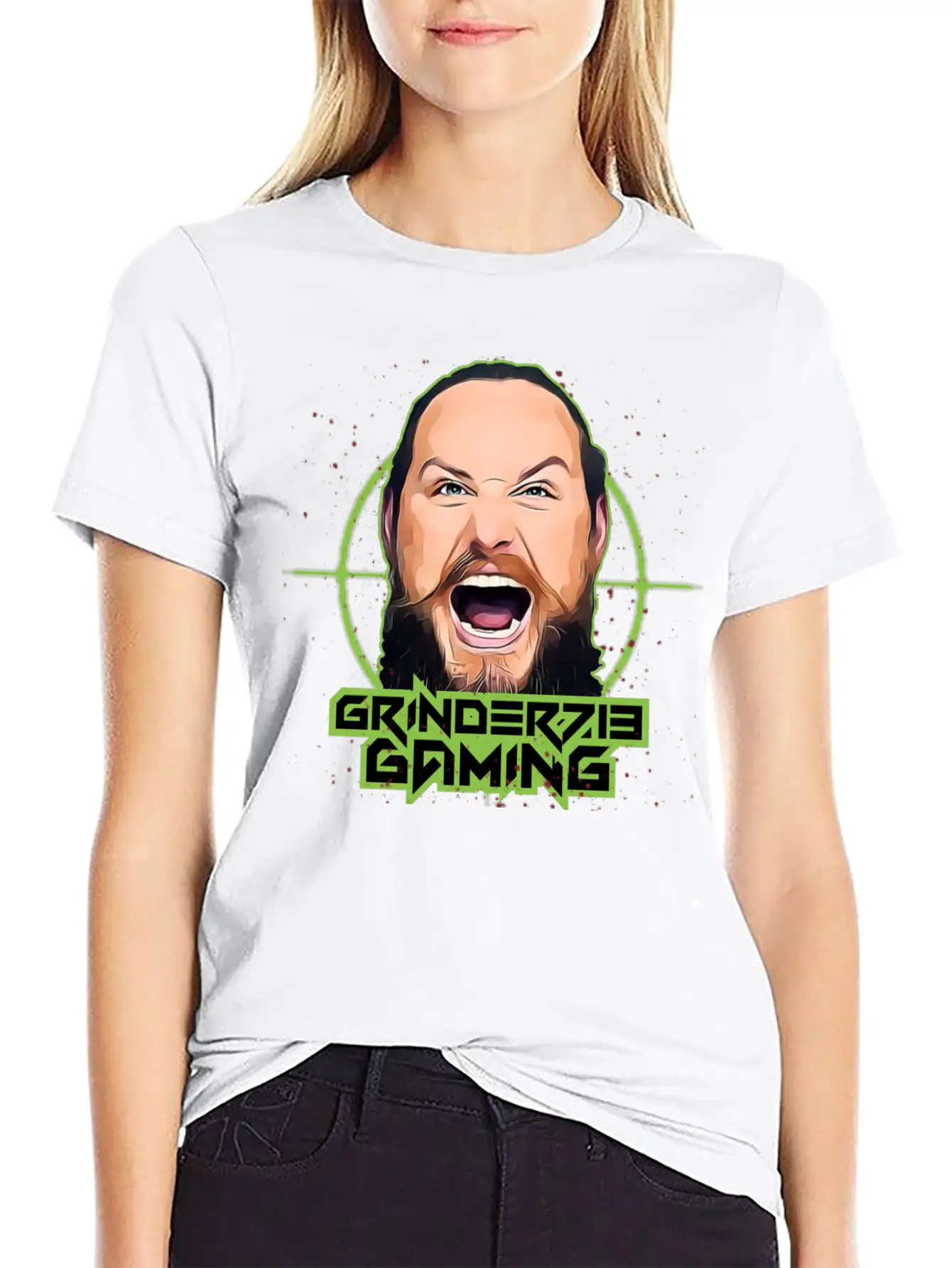 Grinder713Gaming Alternate Logo Unisex Short Sleeve Soft Cotton T-Shirt – Casual Everyday Wear
