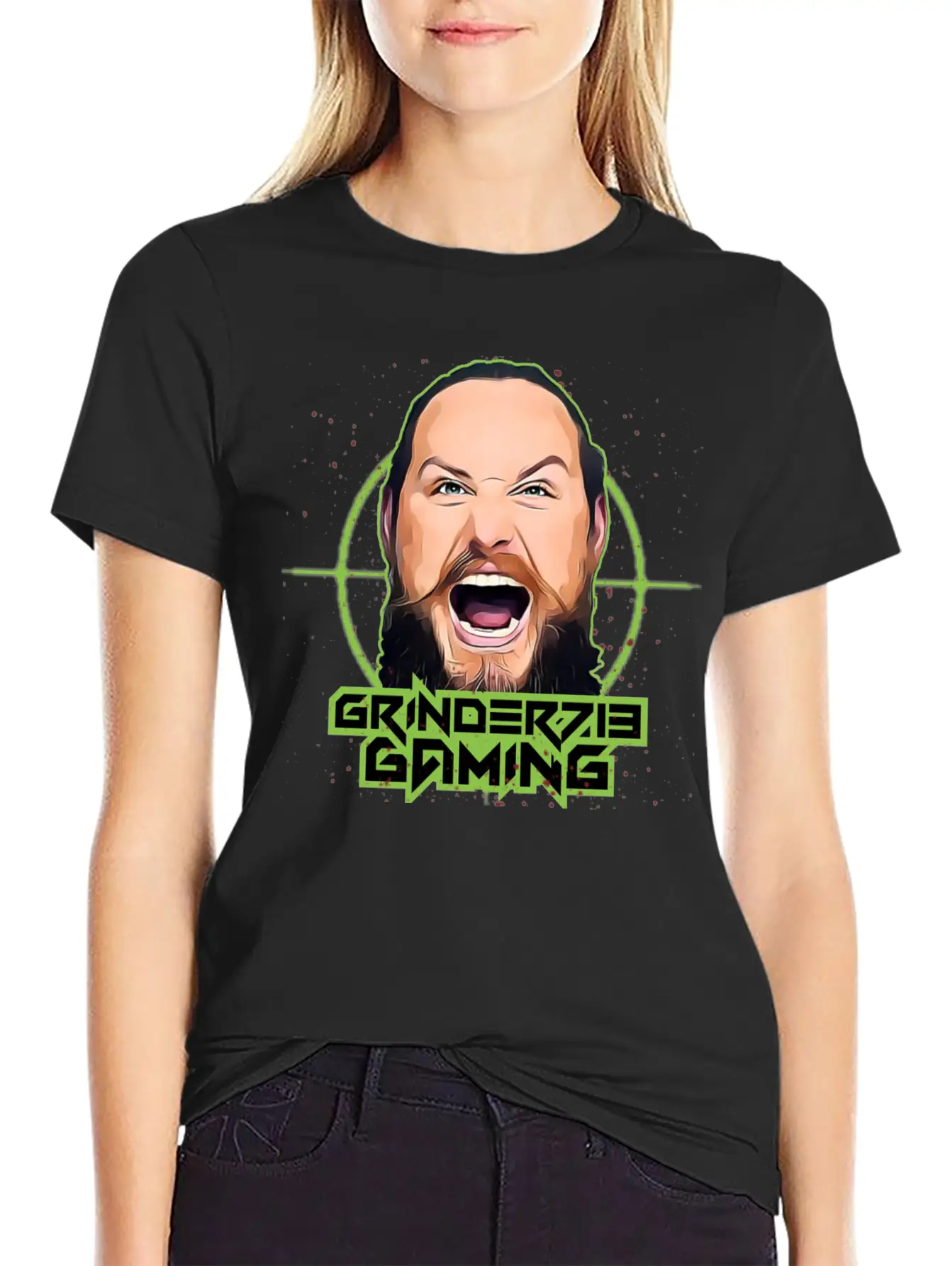Grinder713Gaming Alternate Logo Unisex Short Sleeve Soft Cotton T-Shirt – Casual Everyday Wear