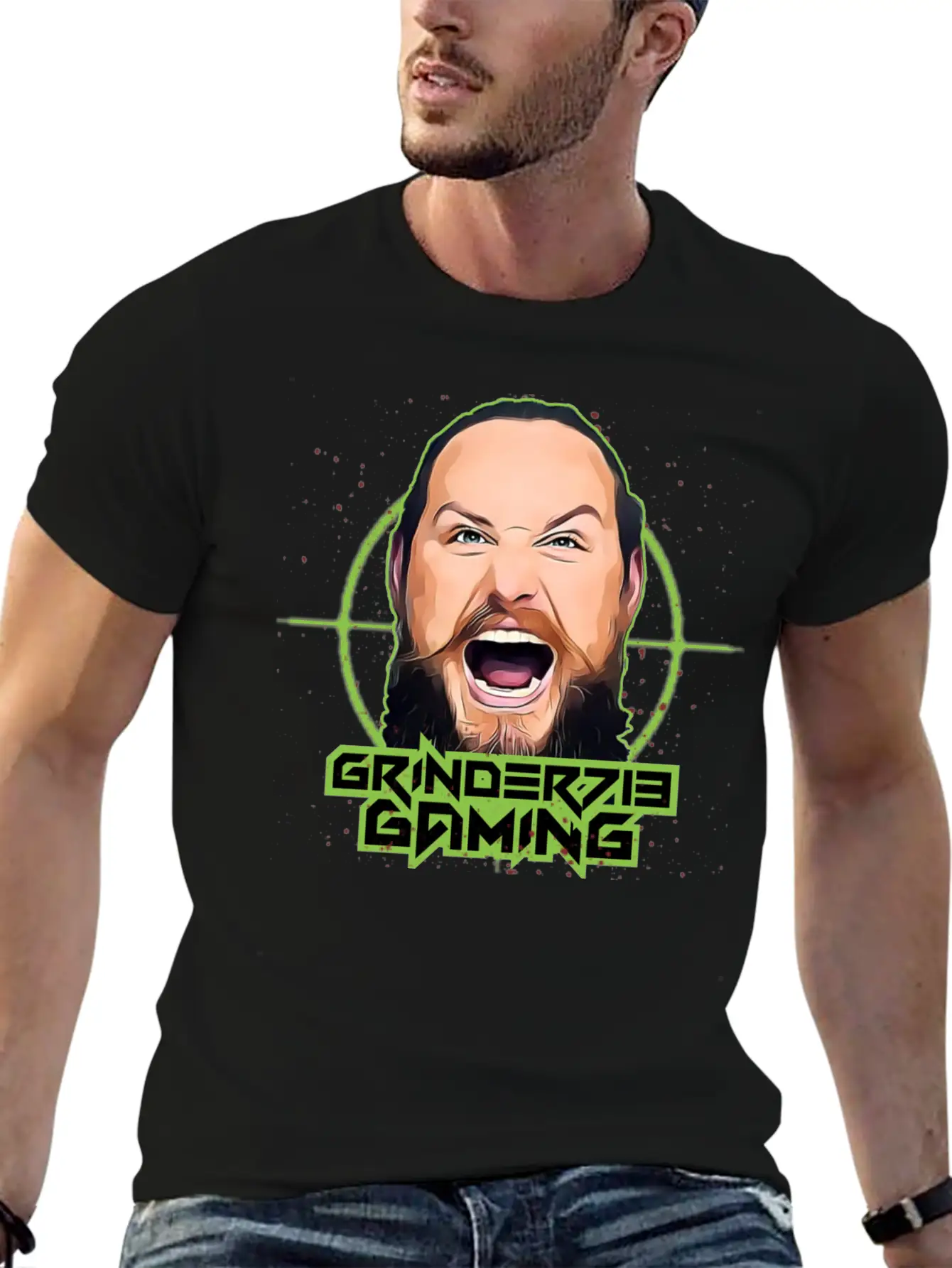 Grinder713Gaming Alternate Logo Unisex Short Sleeve Soft Cotton T-Shirt – Casual Everyday Wear