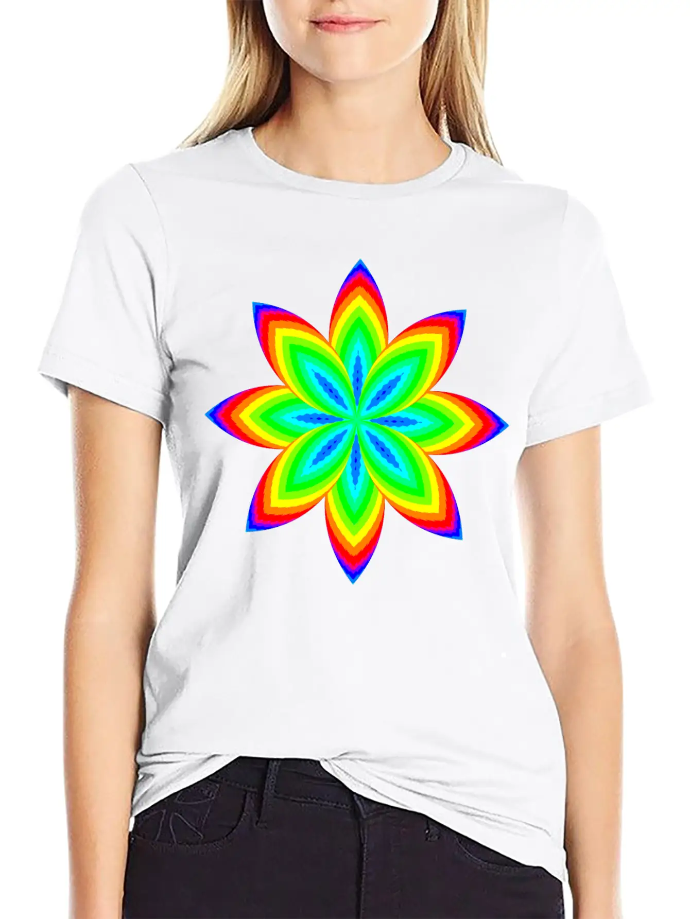 Groovy Geometry 7 Comfortable Minimalist Graphic Tee – Summer Style Essential